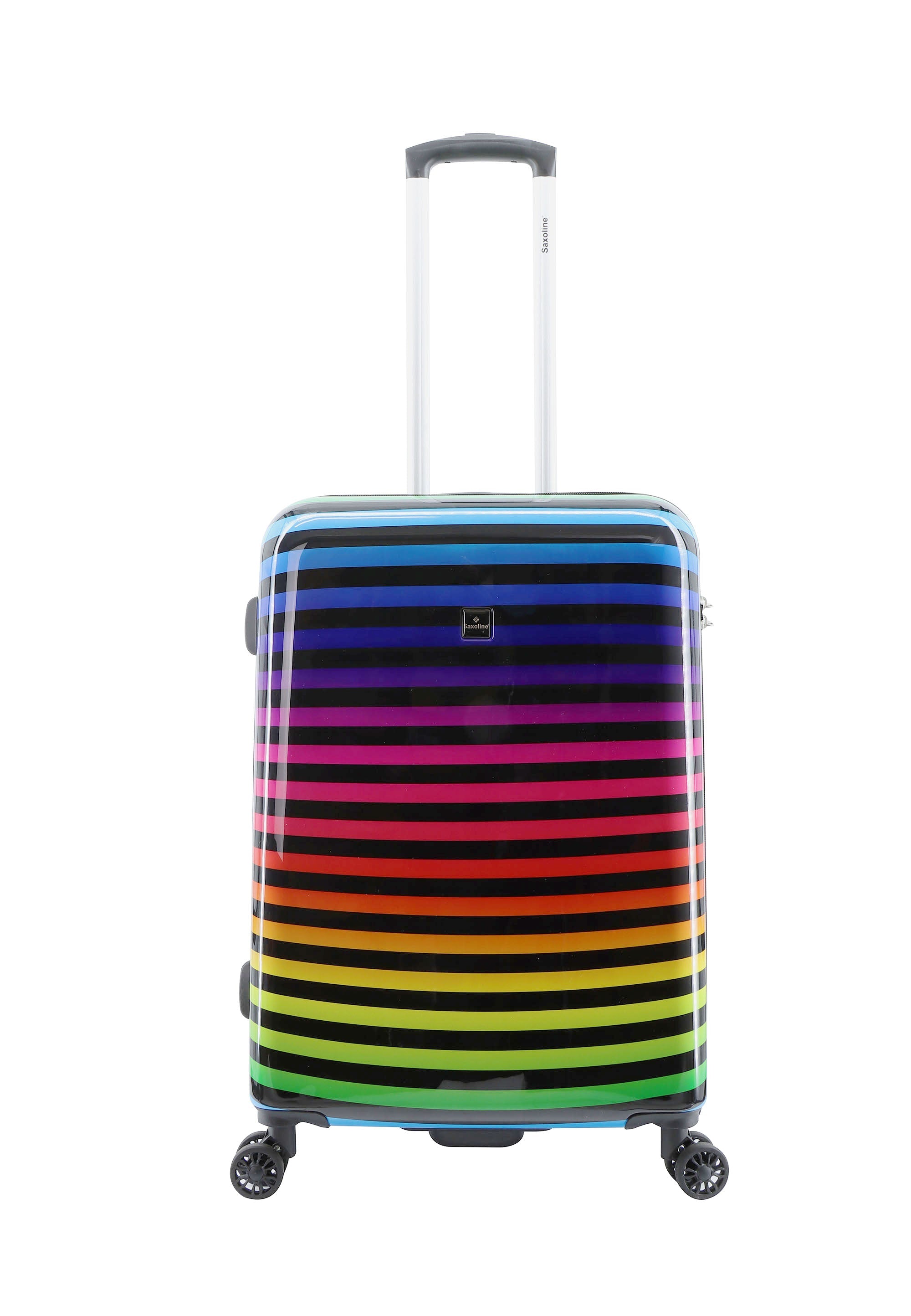Saxoline Color Strip Hard Suitcase Set / Luggage Set / Trolley Set - 55/64/74 cm (S/M/L)
