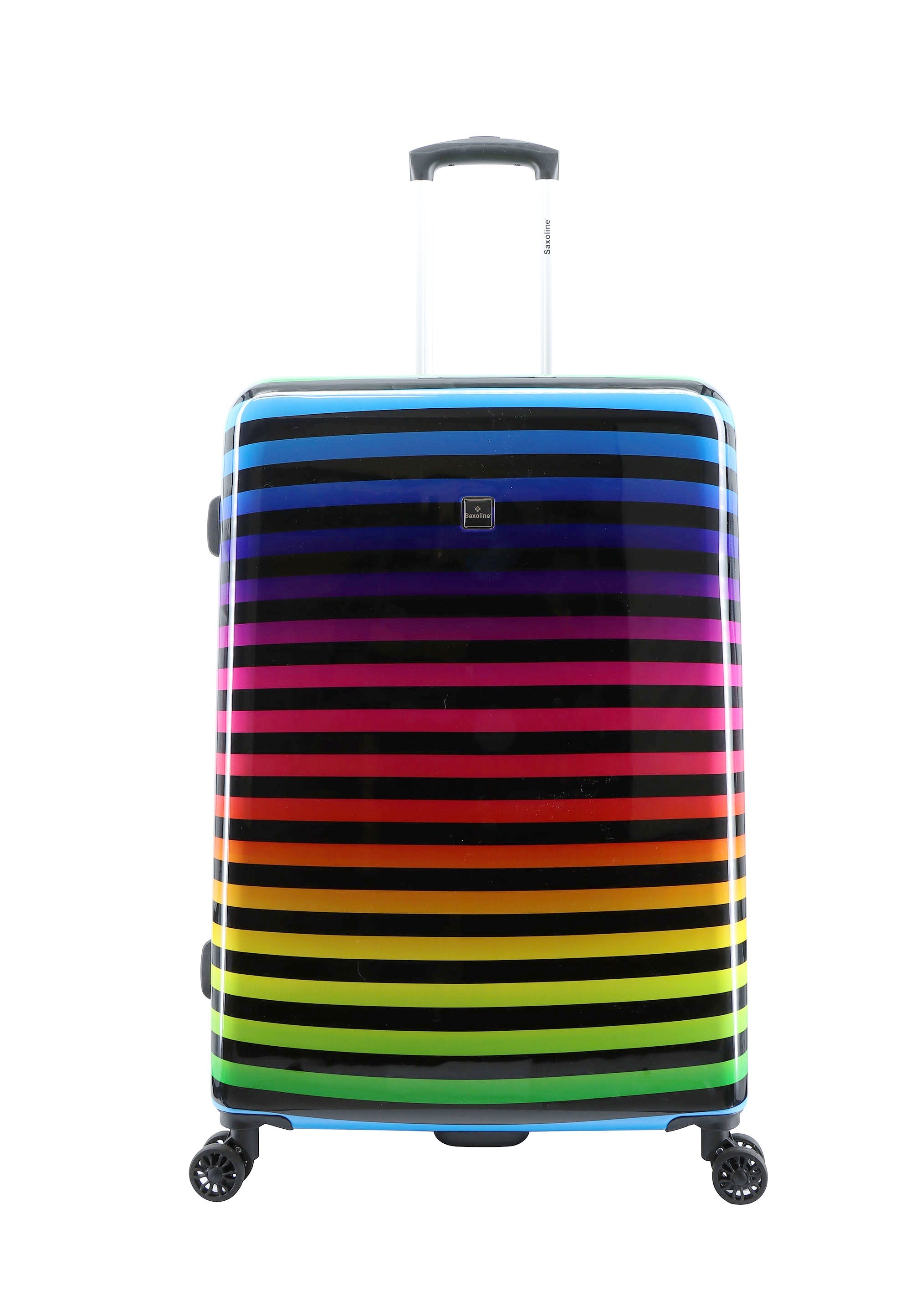 Saxoline Color Strip Hard Suitcase Set / Luggage Set / Trolley Set - 55/64/74 cm (S/M/L)