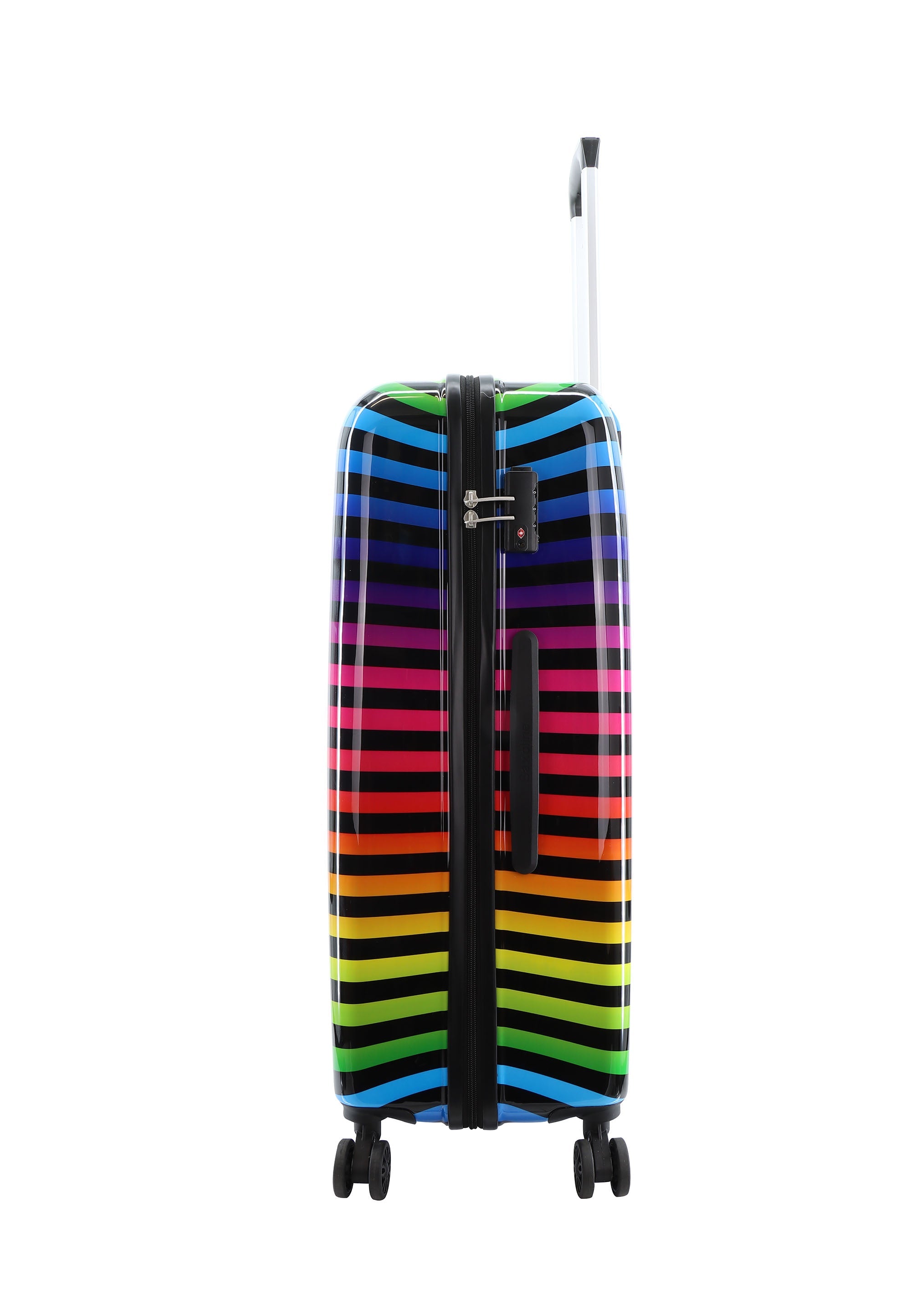 Saxoline Color Strip Hard Suitcase Set / Luggage Set / Trolley Set - 55/64/74 cm (S/M/L)