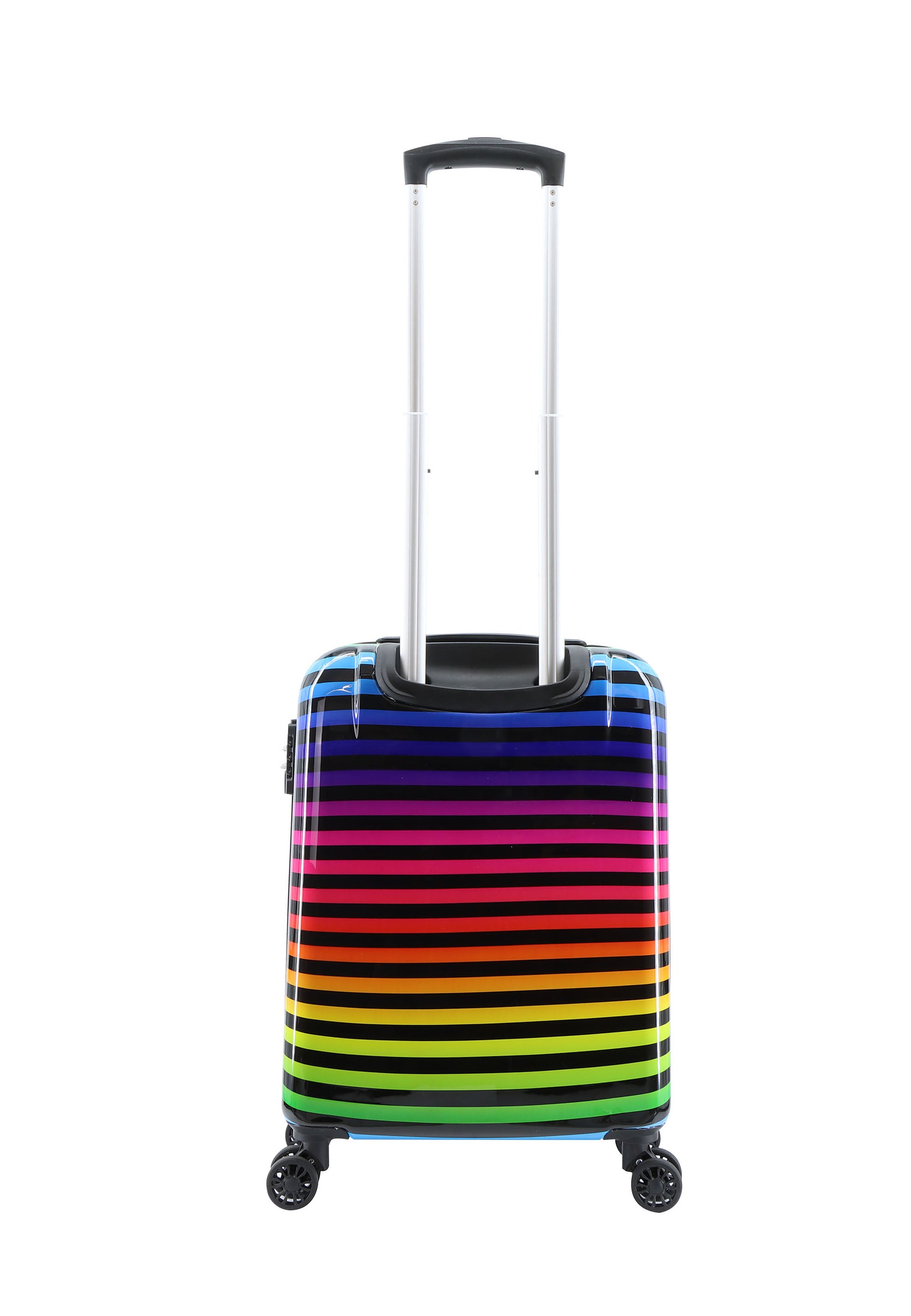 Saxoline Color Strip Handluggage Hard Suitcase / Luggage / Trolley - 55 cm (Small)