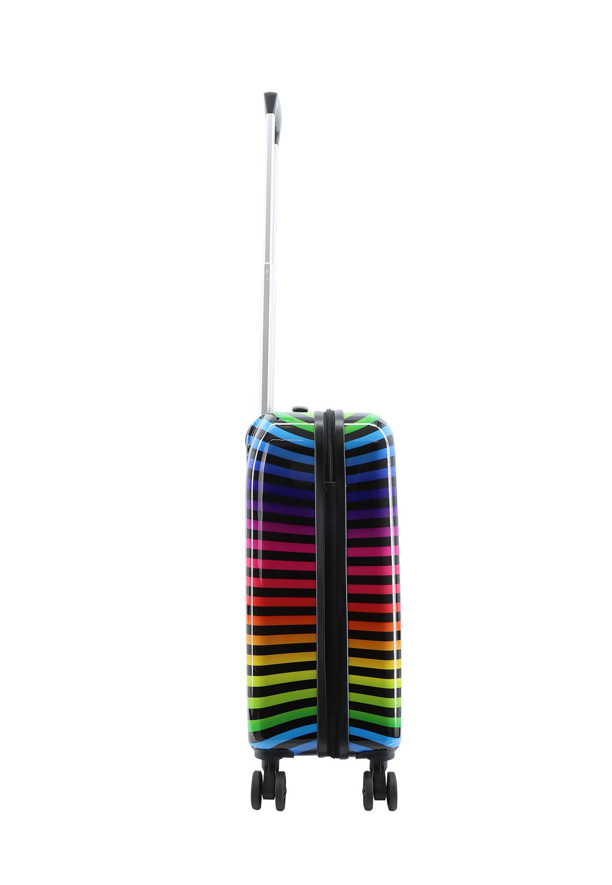 Saxoline Color Strip Handluggage Hard Suitcase / Luggage / Trolley - 55 cm (Small)