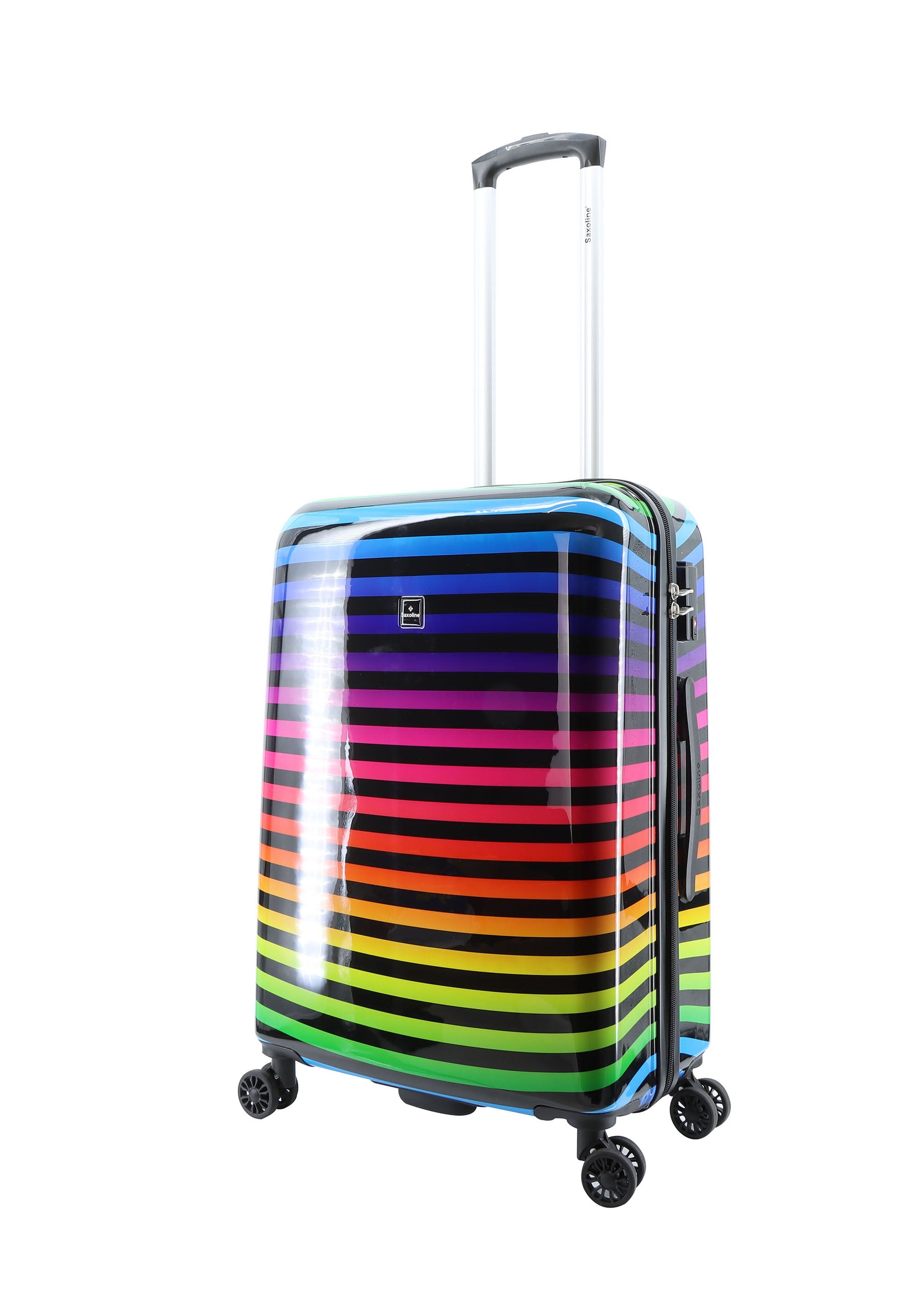 Saxoline Color Strip Hard Suitcase / Luggage / Trolley - 64 cm (Medium)