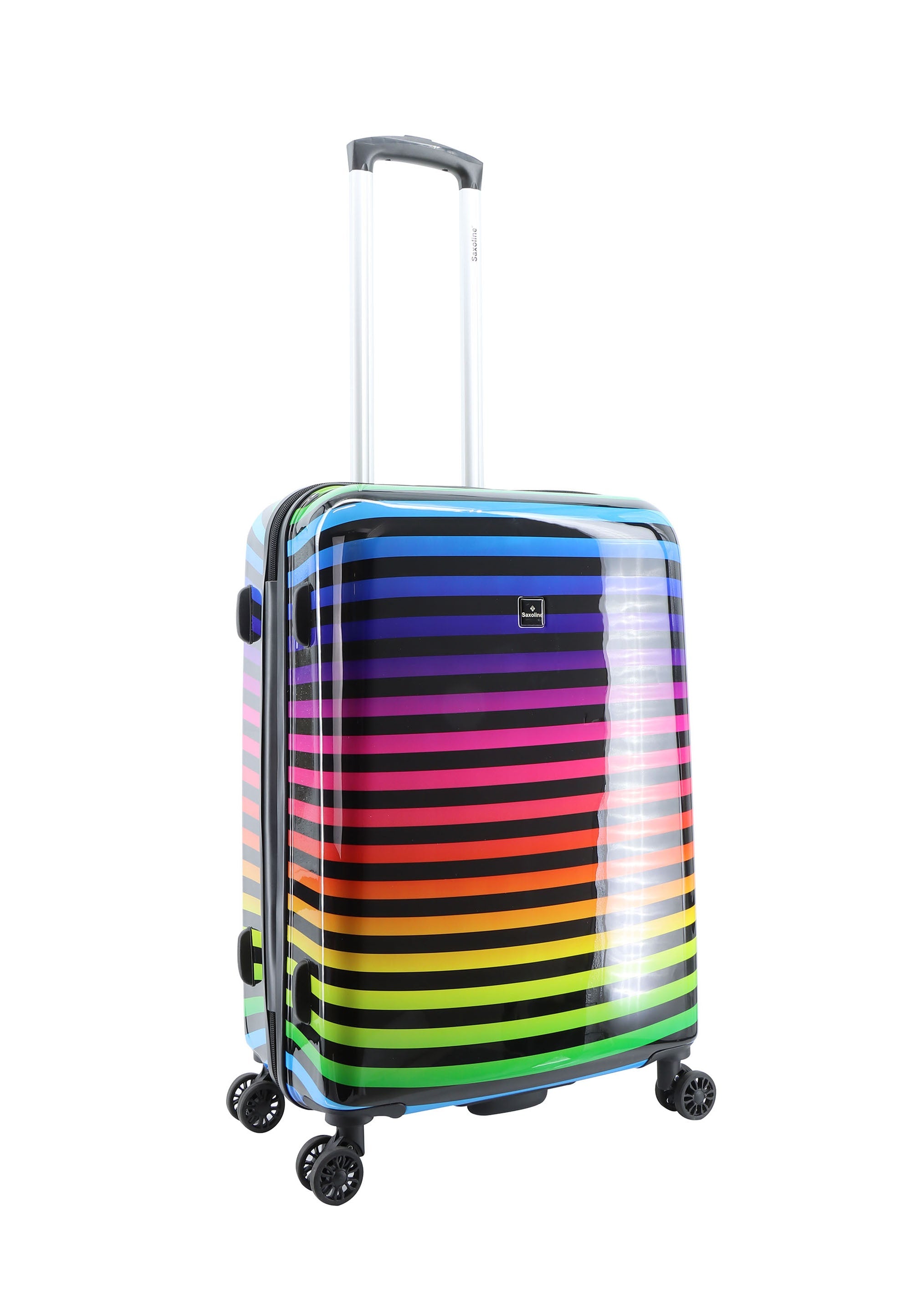 Saxoline Color Strip Hard Suitcase / Luggage / Trolley - 64 cm (Medium)
