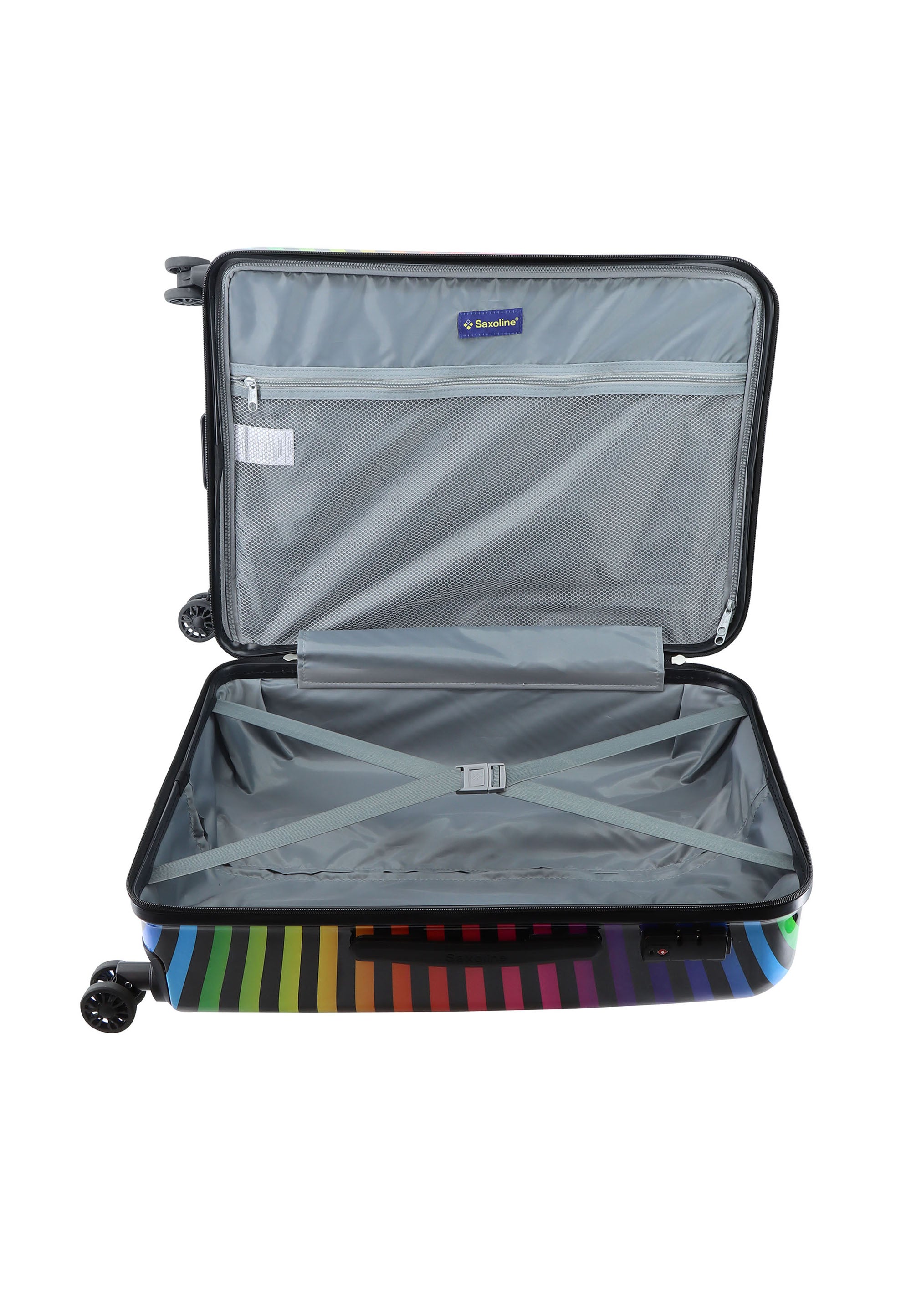 Saxoline Color Strip Hard Suitcase / Luggage / Trolley - 64 cm (Medium)