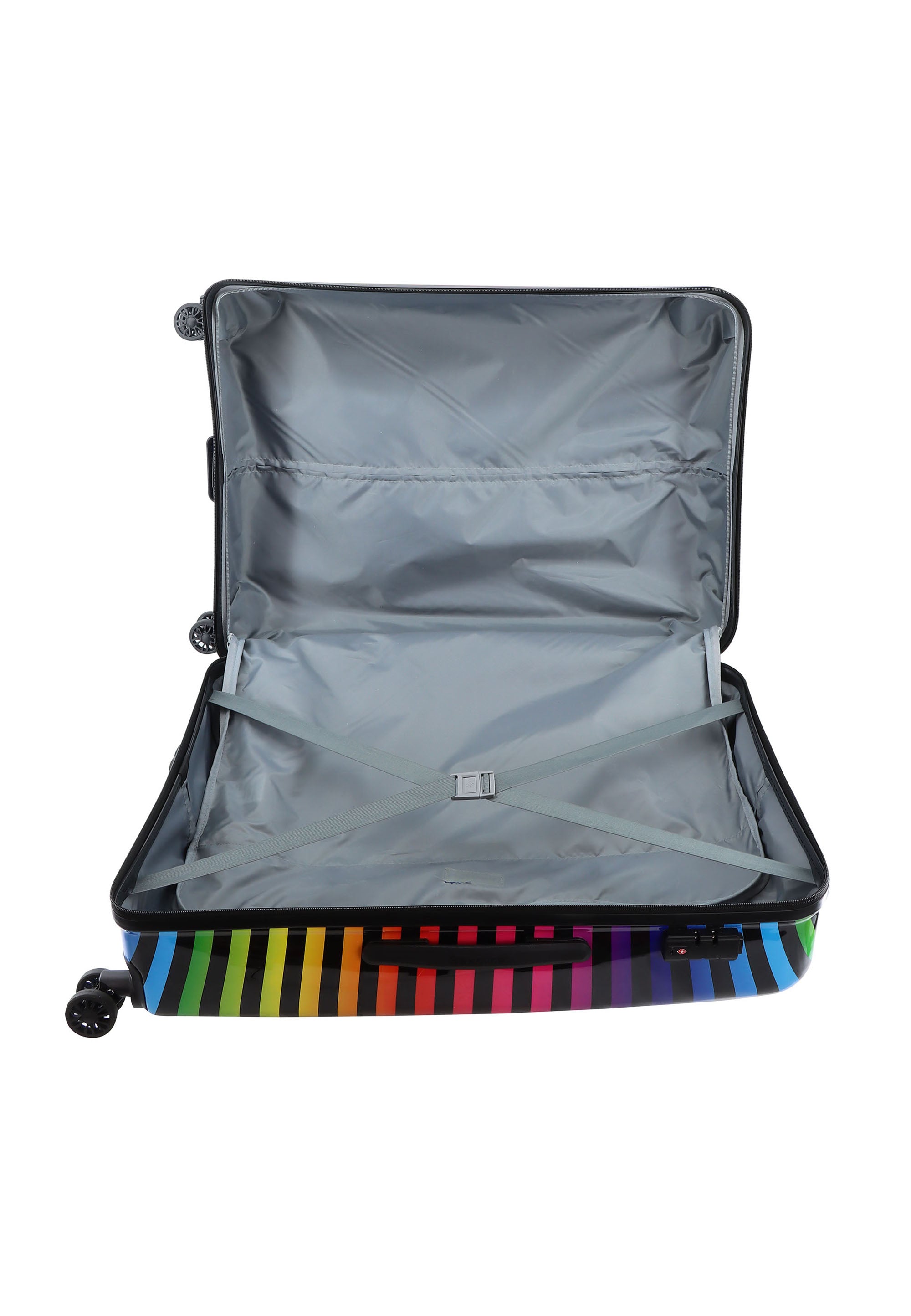 Saxoline Color Strip Hard Suitcase / Luggage / Trolley - 74 cm (Large)