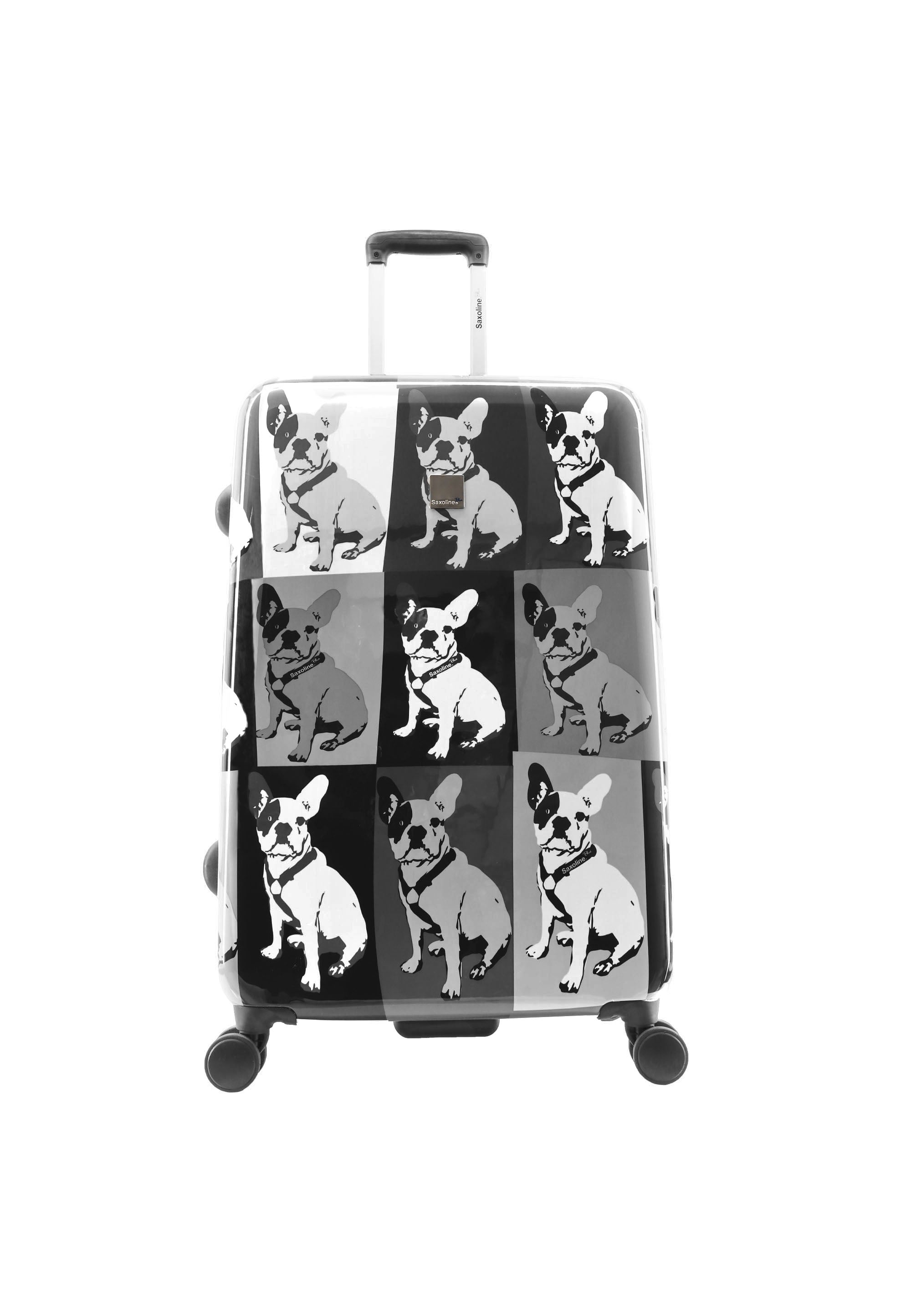 Saxoline Blue Bulldog Monochrome Hard Suitcase Set / Luggage Set / Trolley Set - 55/67/77 cm (S/M/L)