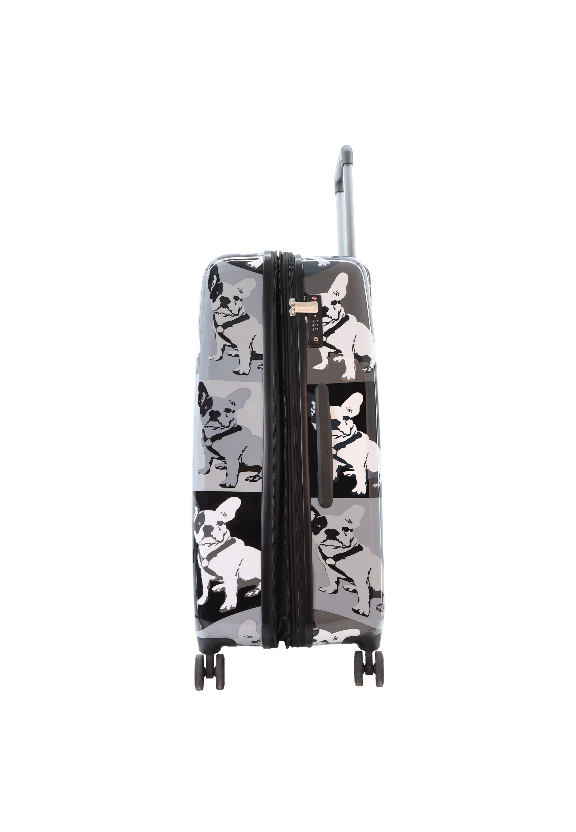 Saxoline Blue Bulldog Monochrome Hard Suitcase Set / Luggage Set / Trolley Set - 55/67/77 cm (S/M/L)