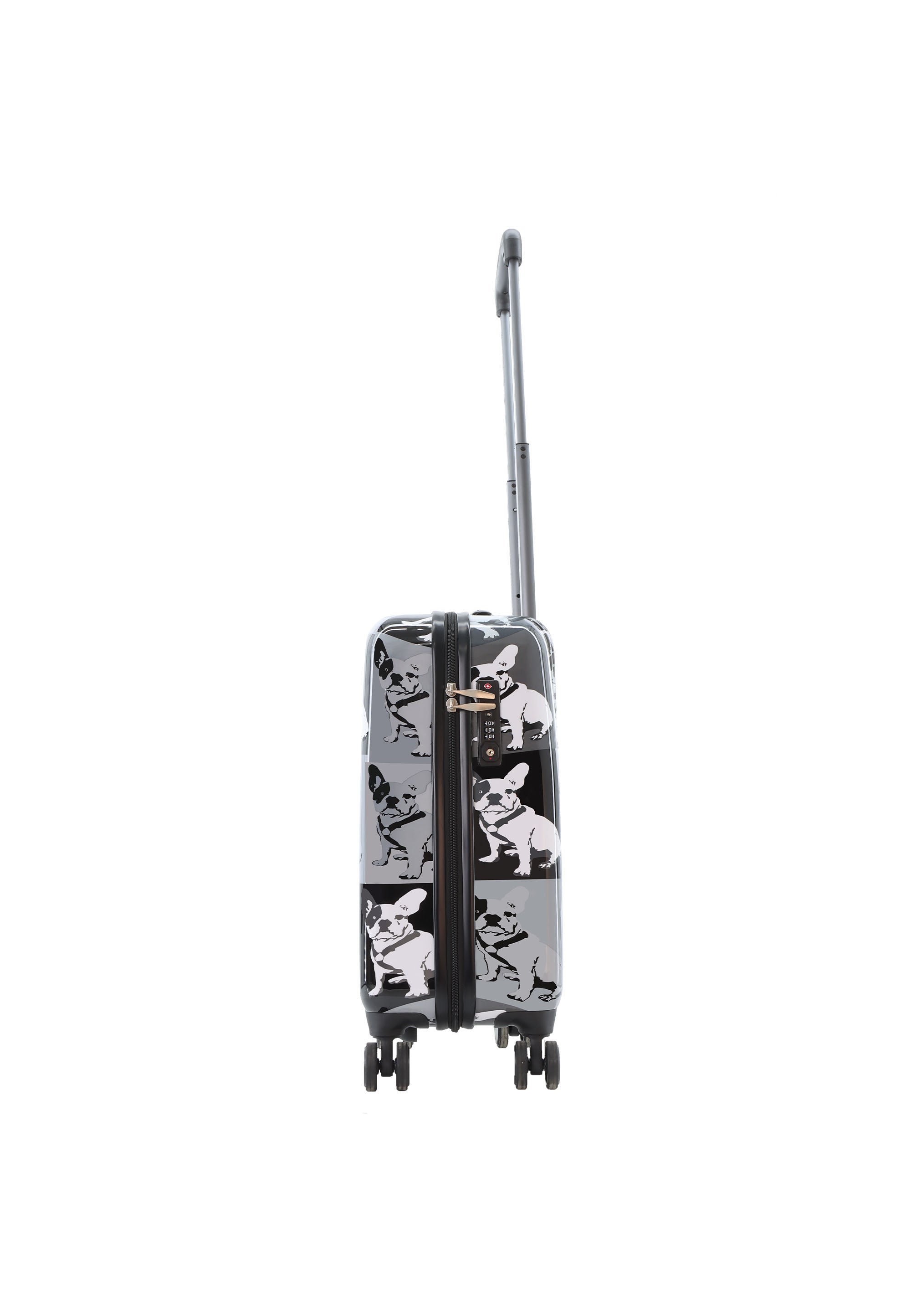Saxoline Blue Bulldog Monochrome Handluggage Hard Suitcase / Luggage / Trolley - 55 cm (Small)