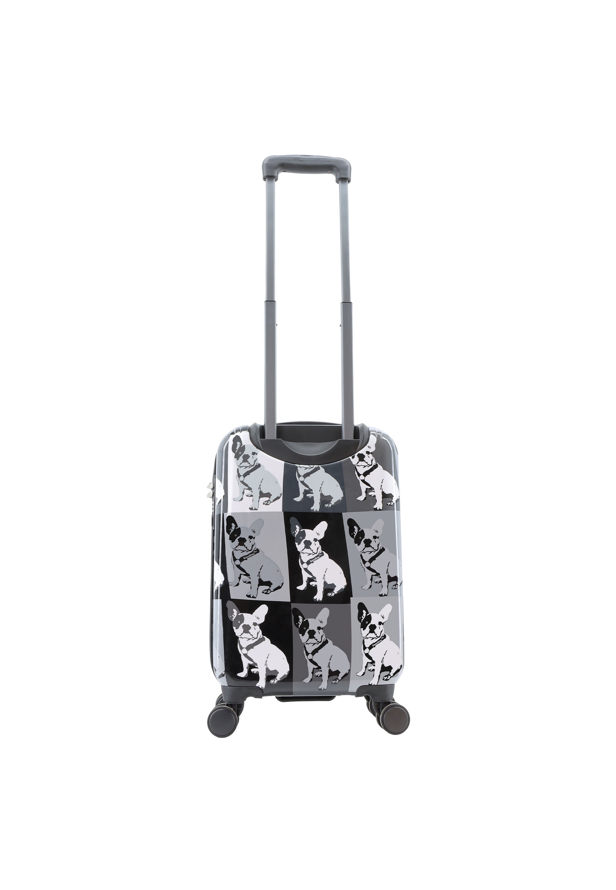 Saxoline Blue Bulldog Monochrome Handluggage Hard Suitcase / Luggage / Trolley - 55 cm (Small)
