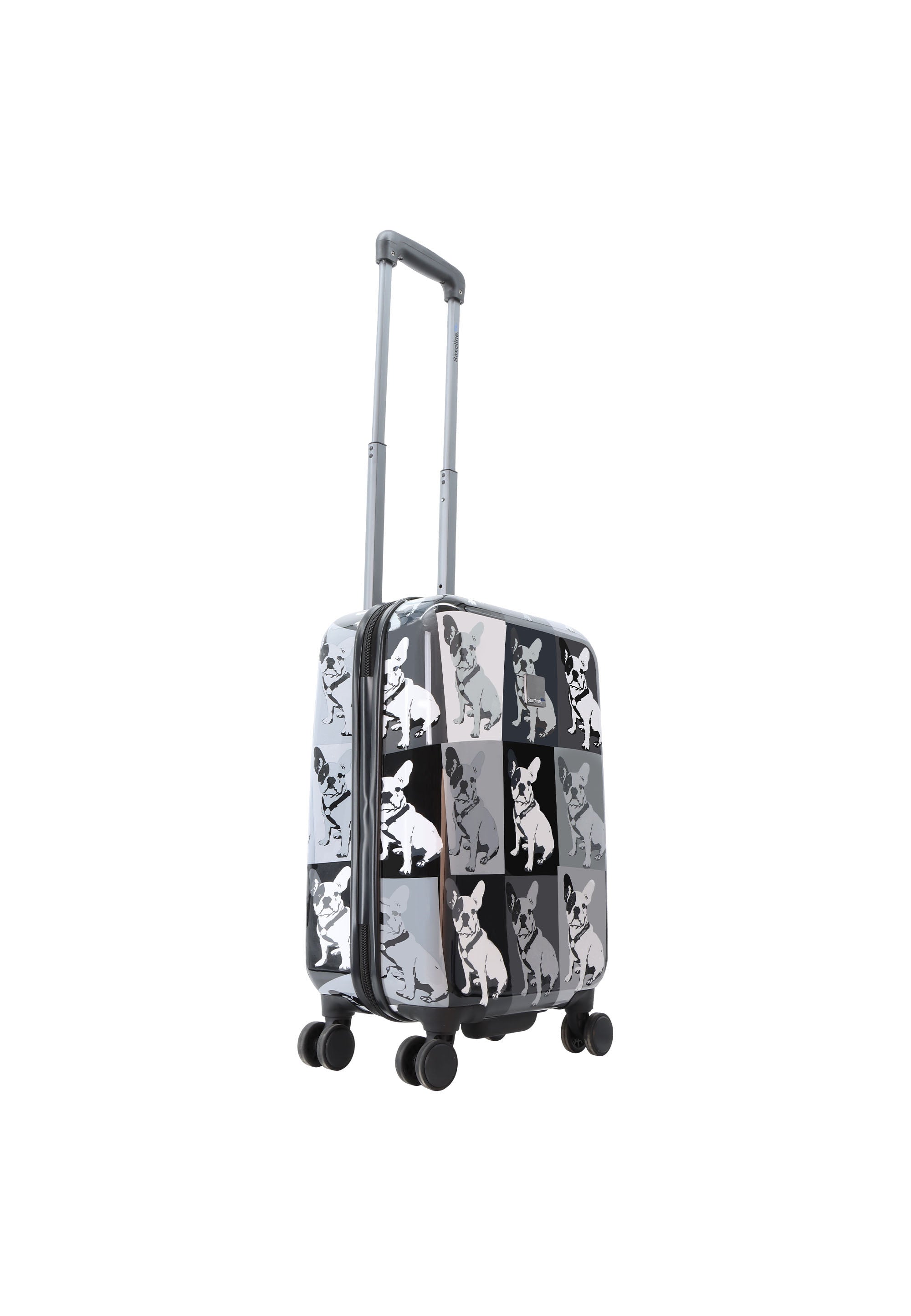Saxoline Blue Bulldog Monochrome Handluggage Hard Suitcase / Luggage / Trolley - 55 cm (Small)