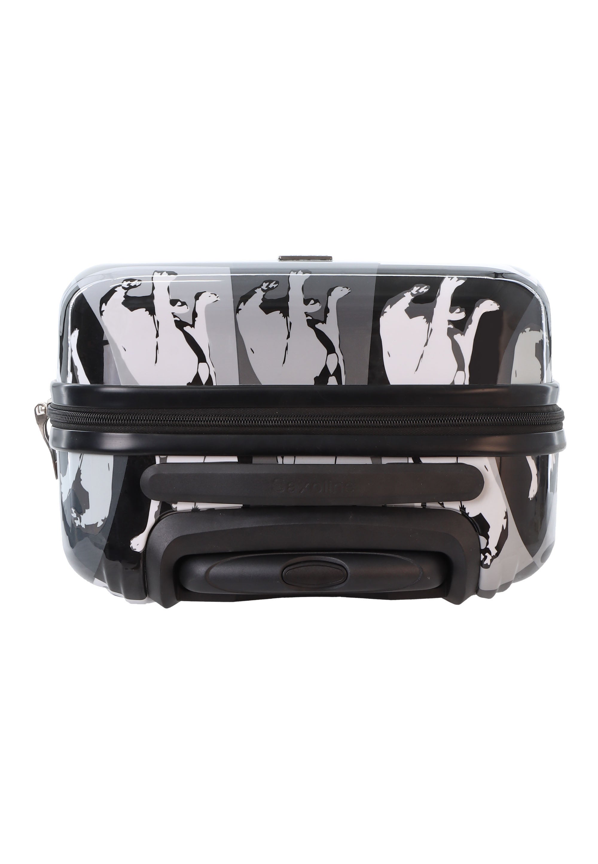 Saxoline Blue Bulldog Monochrome Handluggage Hard Suitcase / Luggage / Trolley - 55 cm (Small)