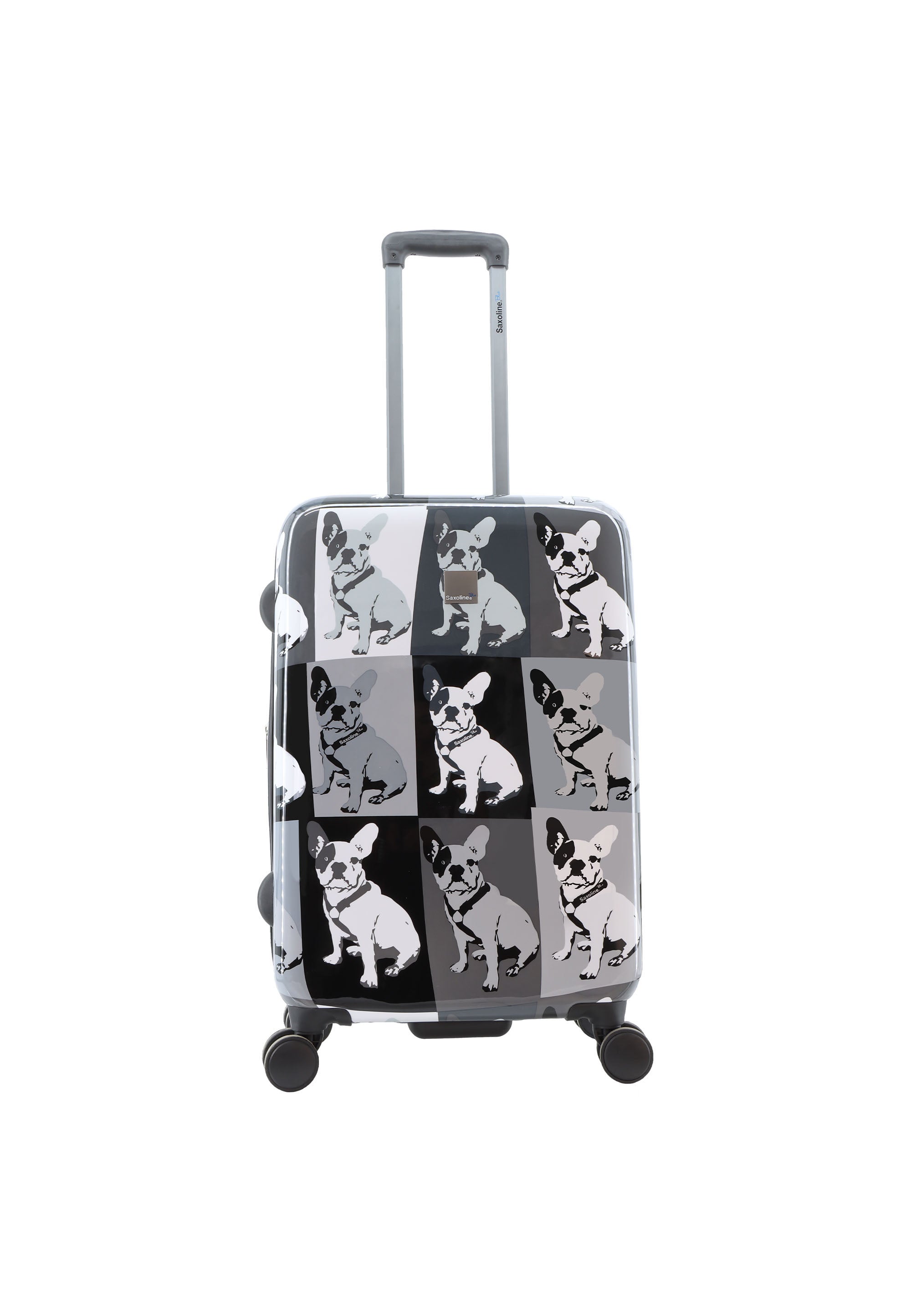 Saxoline Blue Bulldog Monochrome Hard Suitcase / Luggage / Trolley - 67 cm (Medium)