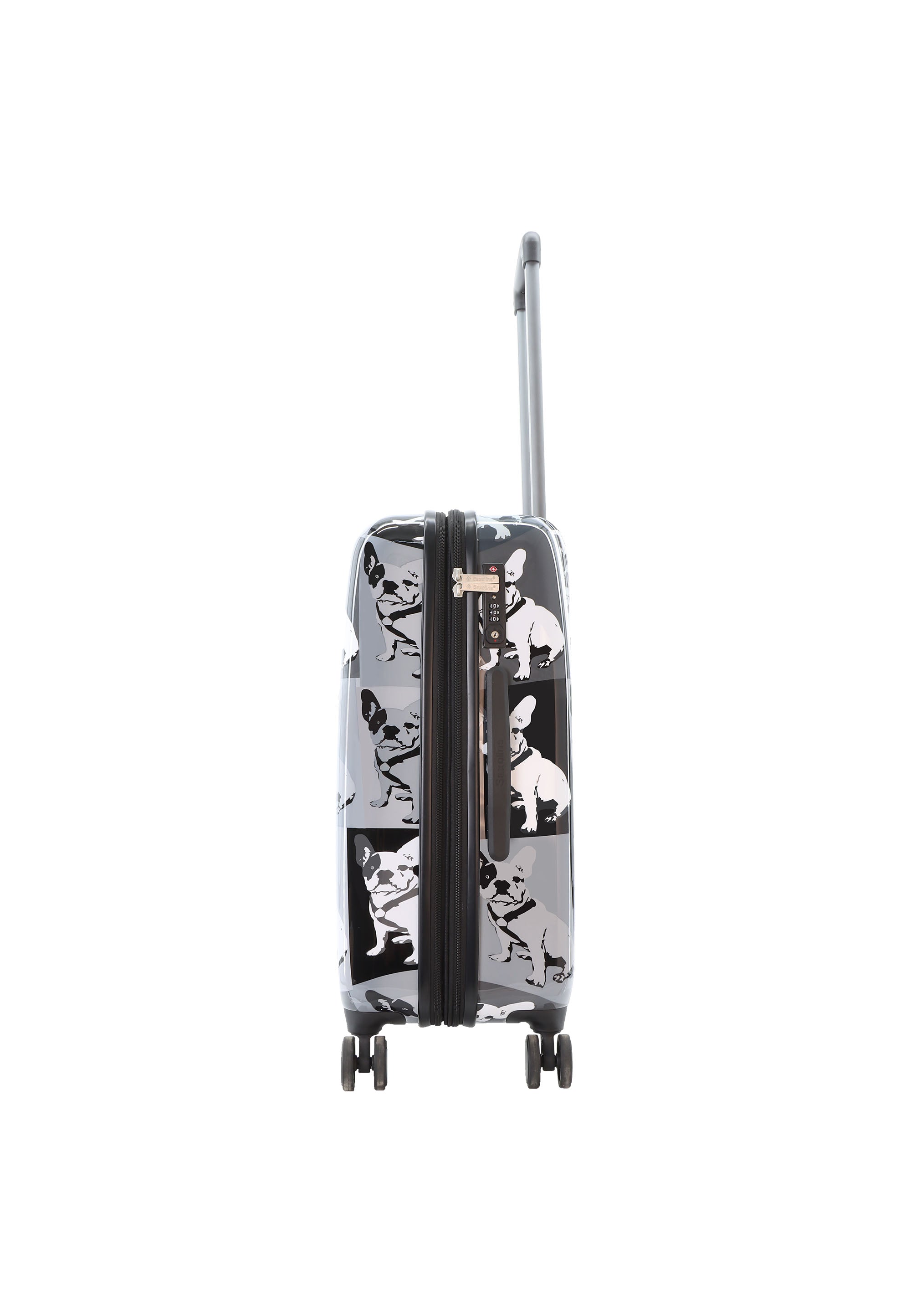 Saxoline Blue Bulldog Monochrome Hard Suitcase / Luggage / Trolley - 67 cm (Medium)