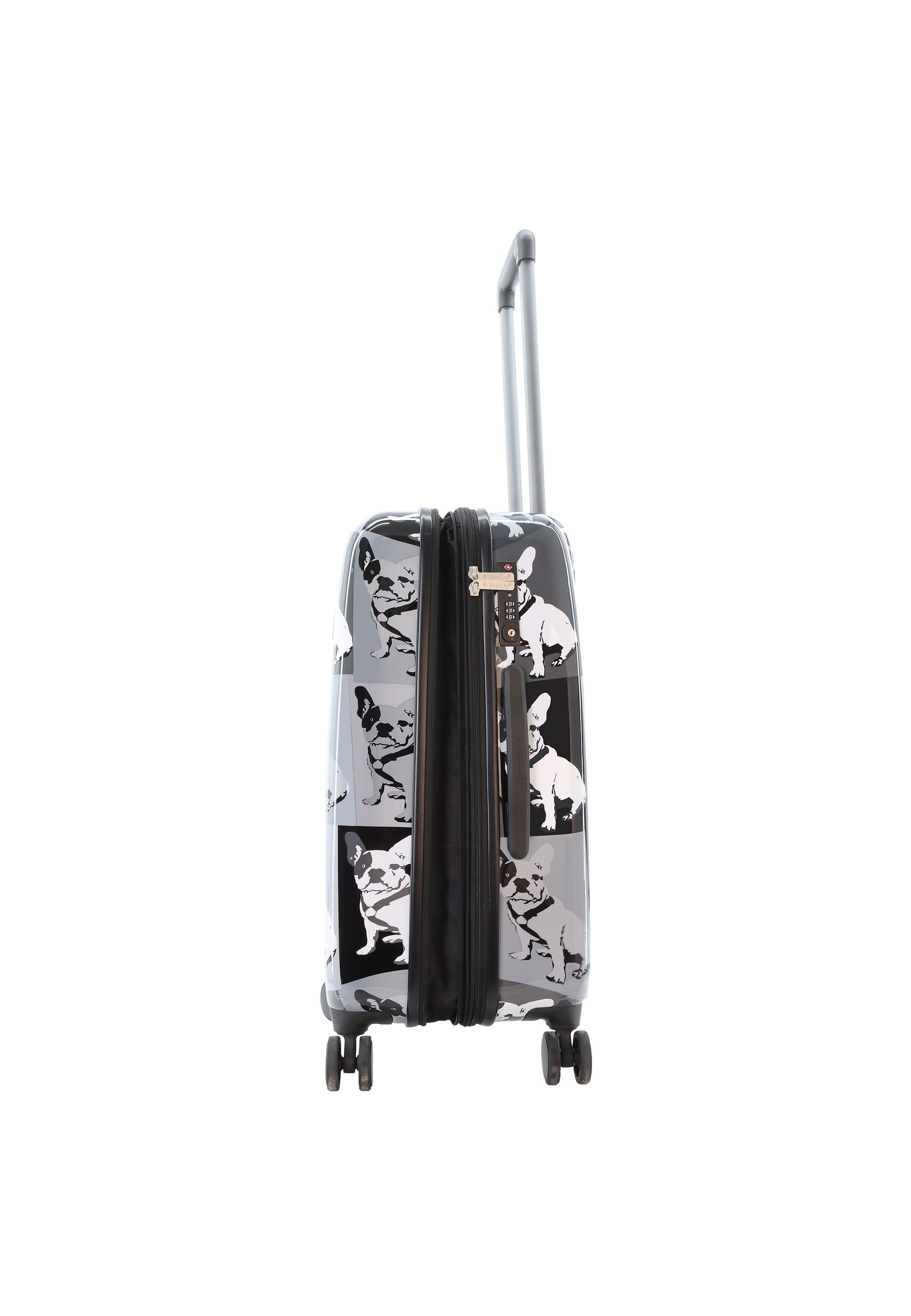 Saxoline Blue Bulldog Monochrome Hard Suitcase / Luggage / Trolley - 67 cm (Medium)