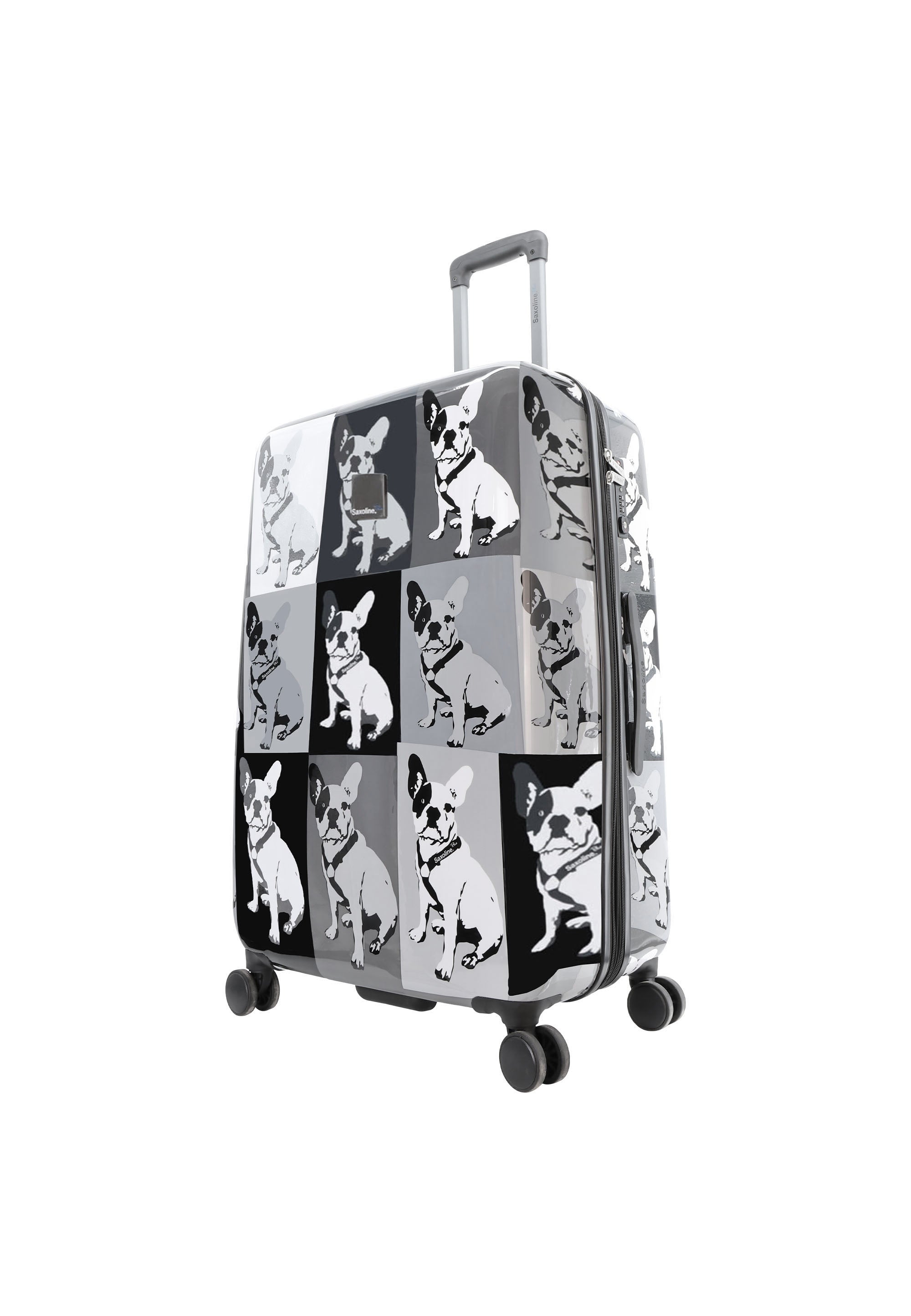 Saxoline Blue Bulldog Monochrome Hard Suitcase / Luggage / Trolley -77 cm (Large)