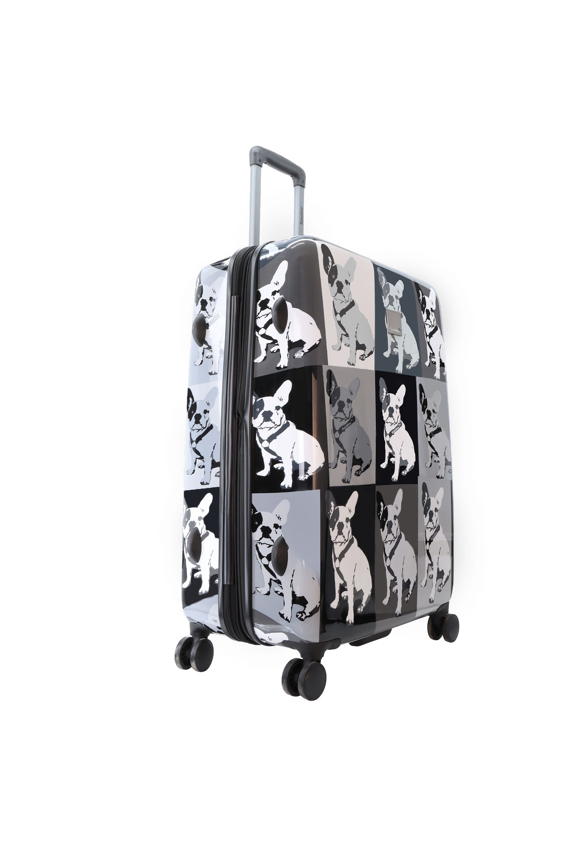Saxoline Blue Bulldog Monochrome Hard Suitcase / Luggage / Trolley -77 cm (Large)