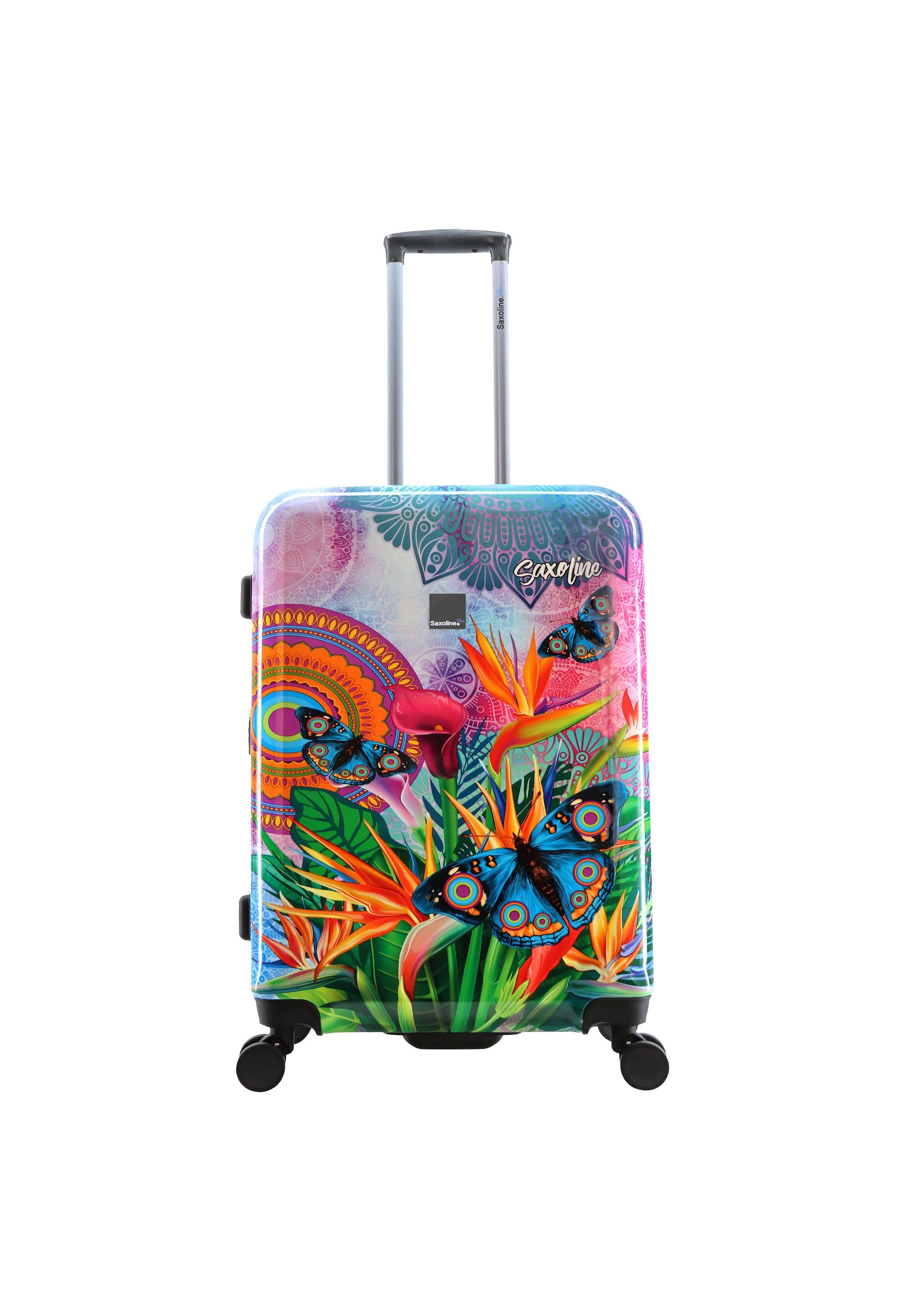 Saxoline Blue Butterfly Nature Hard Suitcase Set / Luggage Set / Trolley Set - 55/67/77 cm (S/M/L)