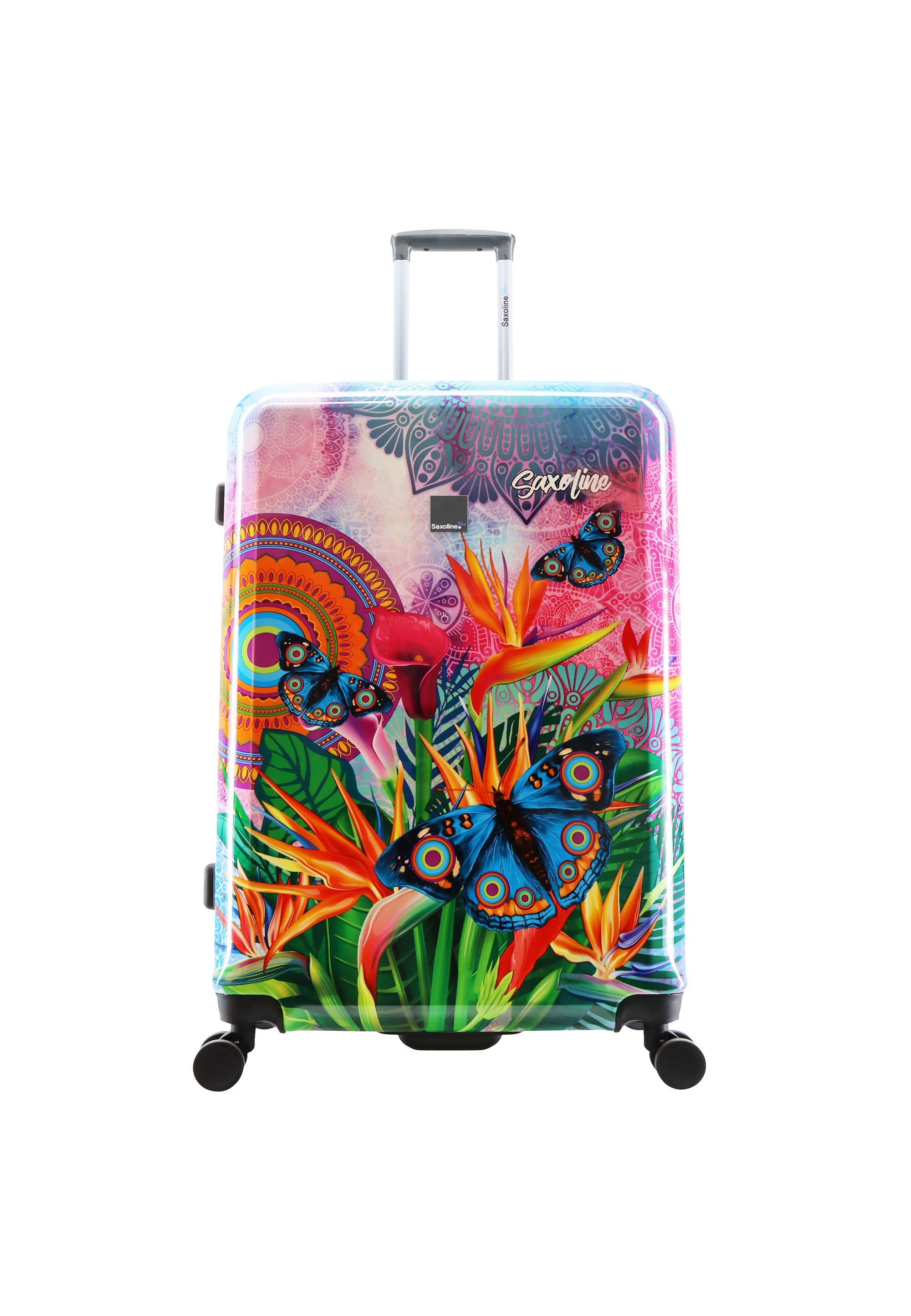 Saxoline Blue Butterfly Nature Hard Suitcase Set / Luggage Set / Trolley Set - 55/67/77 cm (S/M/L)