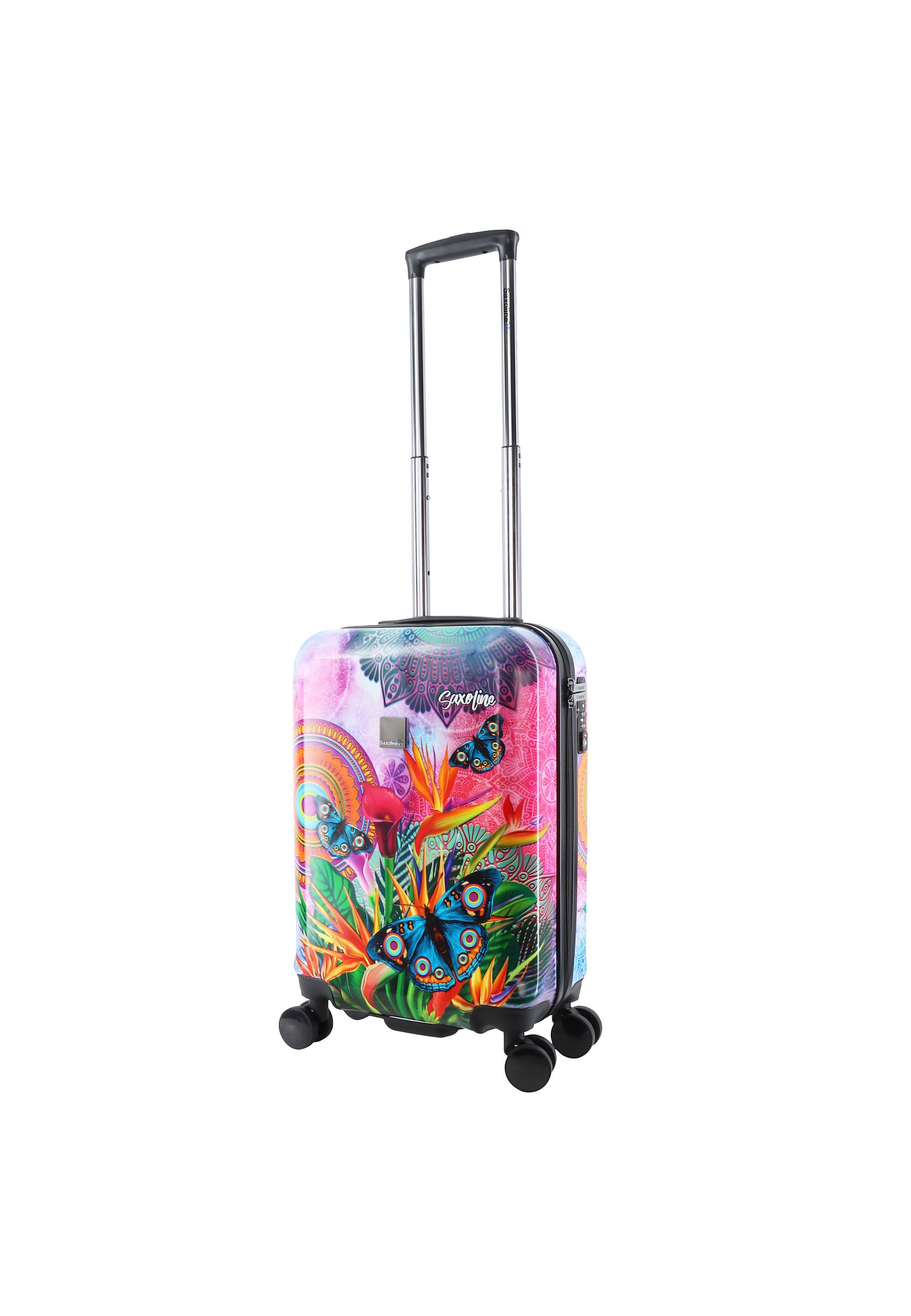 Saxoline Blue Butterfly Nature Handluggage Hard Suitcase / Luggage / Trolley - 55 cm (Small)