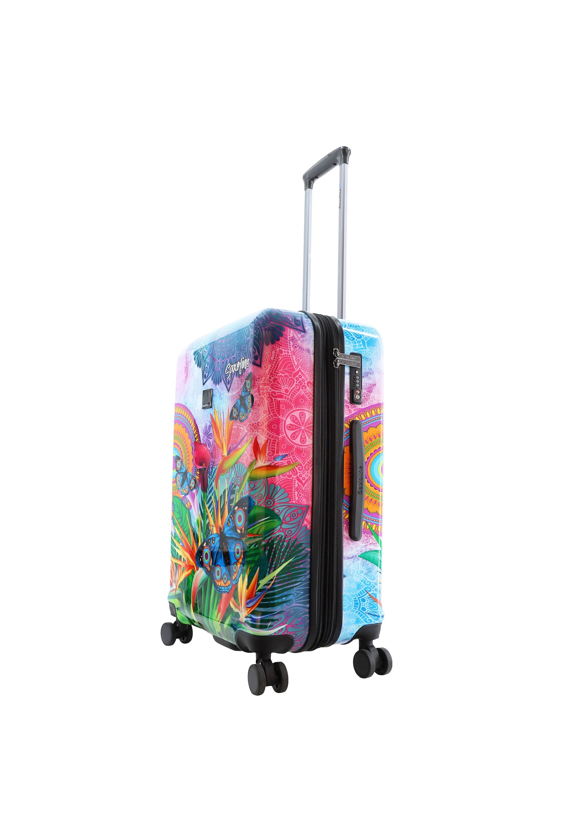 Saxoline Blue Butterfly Nature Hard Suitcase / Luggage / Trolley - 67 cm (Medium)