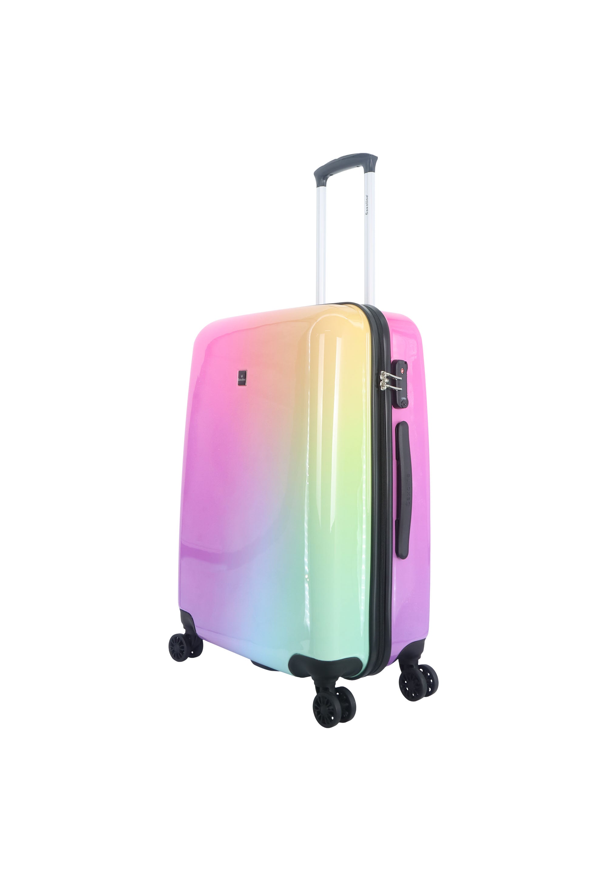 Saxoline Rainbow Hard Suitcase / Trolley / Luggage - 67 cm - (Medium)