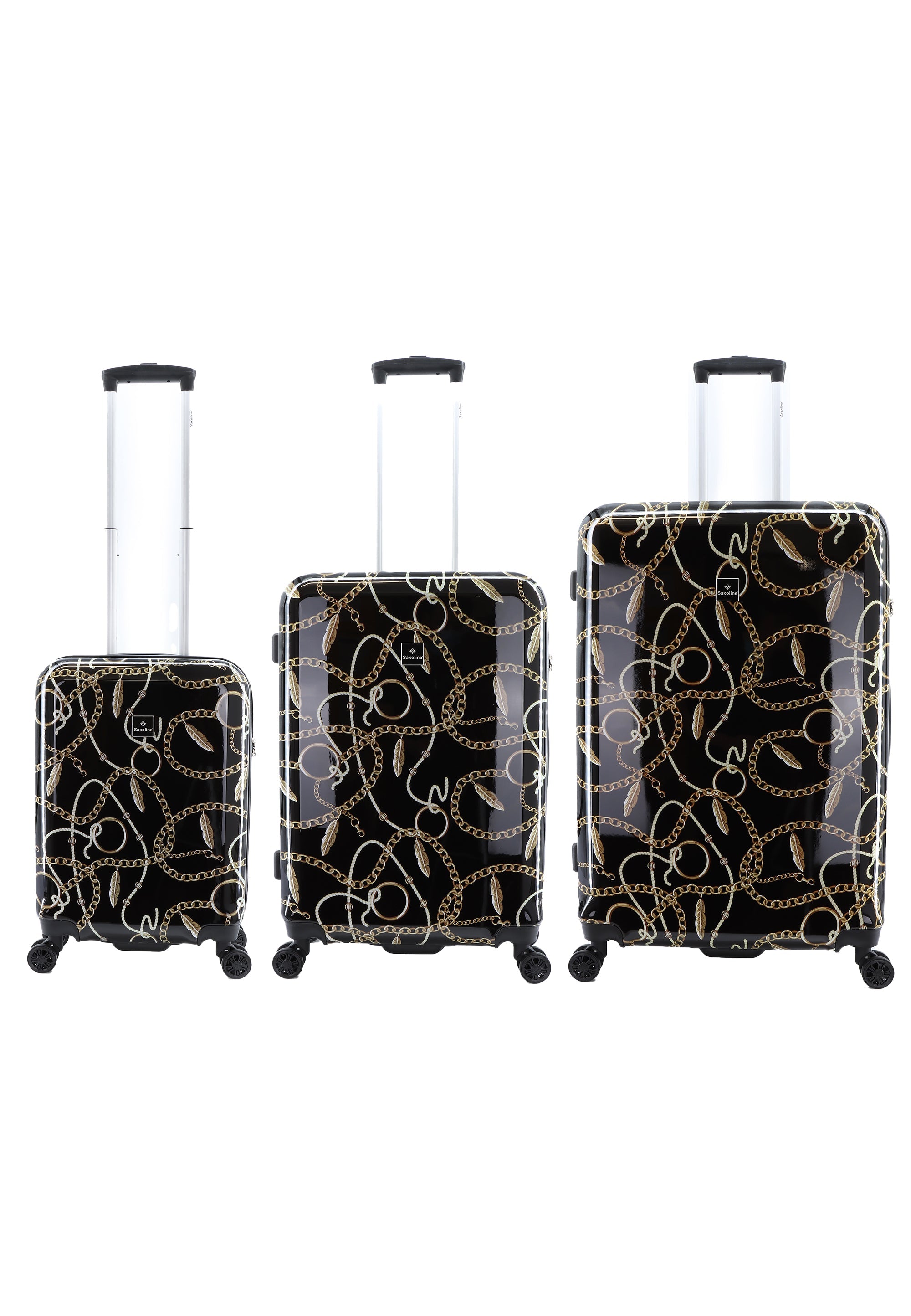 Saxoline Golden Age Hard Suitcase Set / Luggage Set / Trolley Set - 55/66/76 cm (S/M/L)
