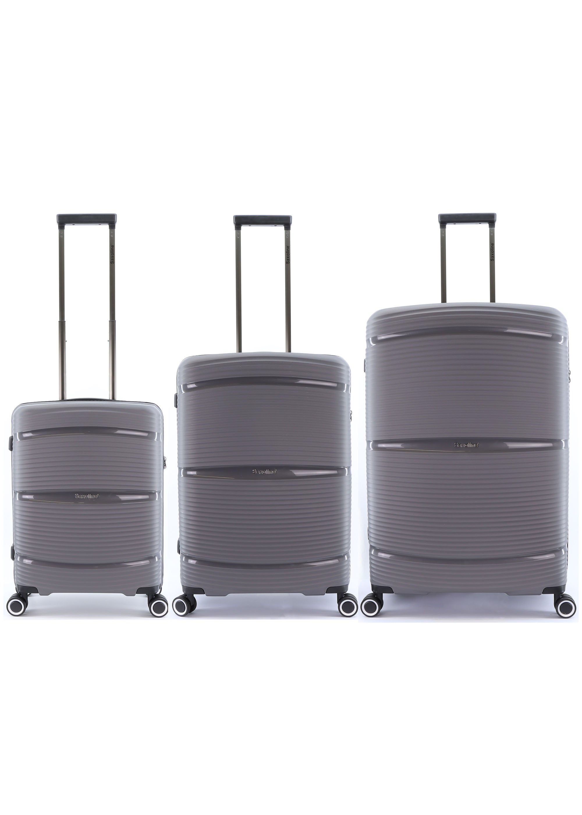 Saxoline Taupe Hard Suitcase Set / Luggage Set / Trolley Set - 55/66/76 cm (S/M/L)