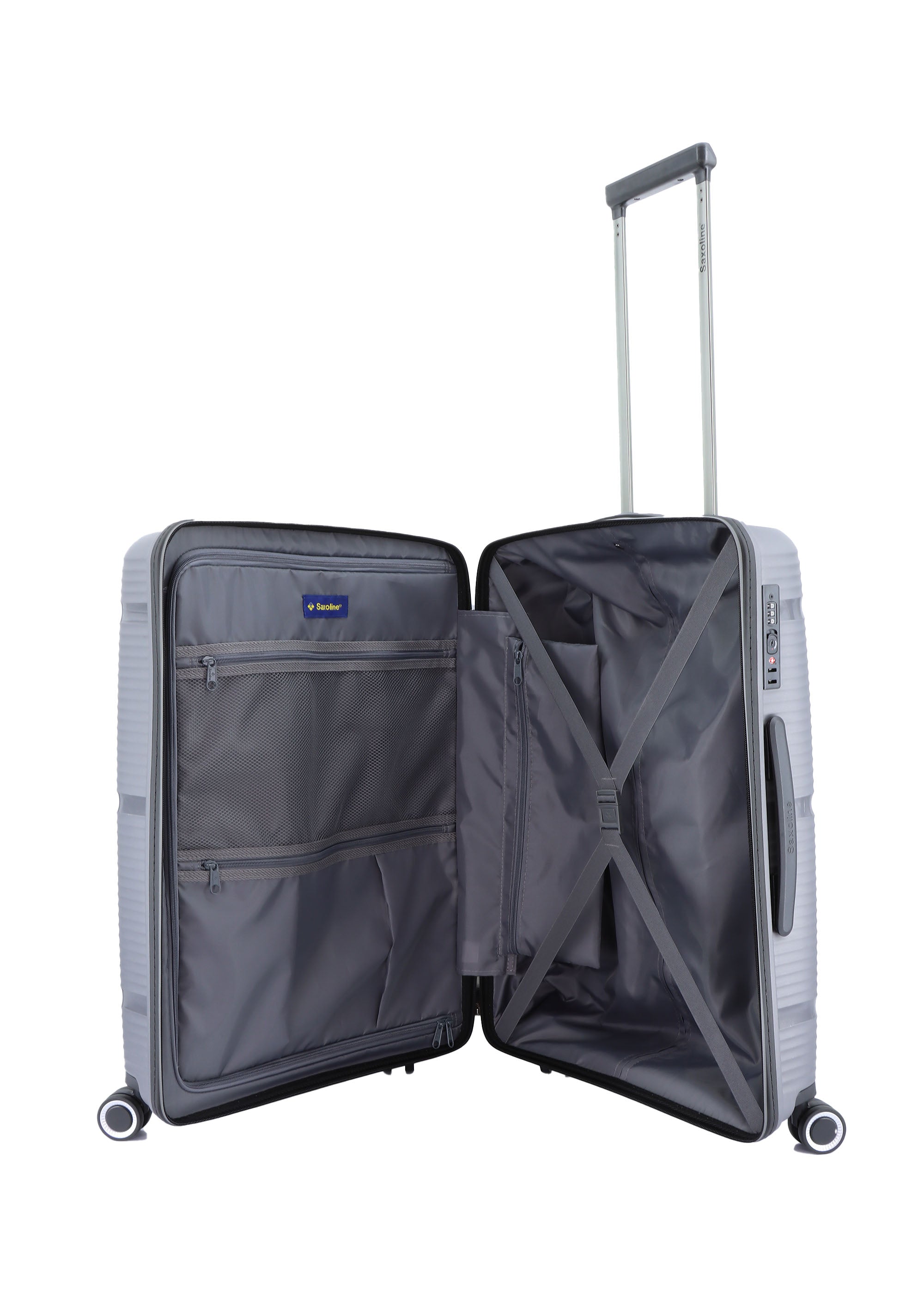 Saxoline Taupe Hard Suitcase / Luggage / Trolley - 66 cm (Medium)