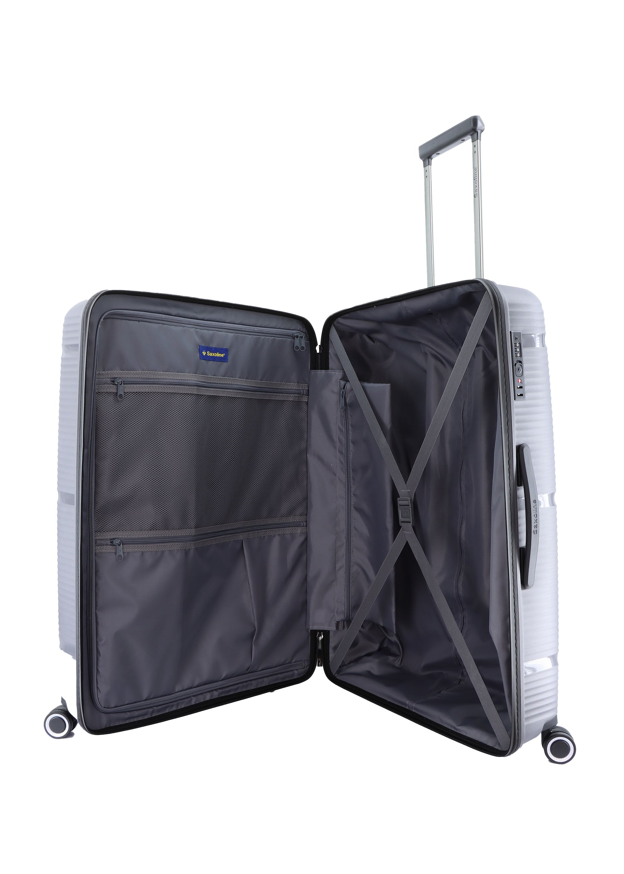 Saxoline Taupe Hard Suitcase Set / Luggage Set / Trolley Set - 55/66/76 cm (S/M/L)