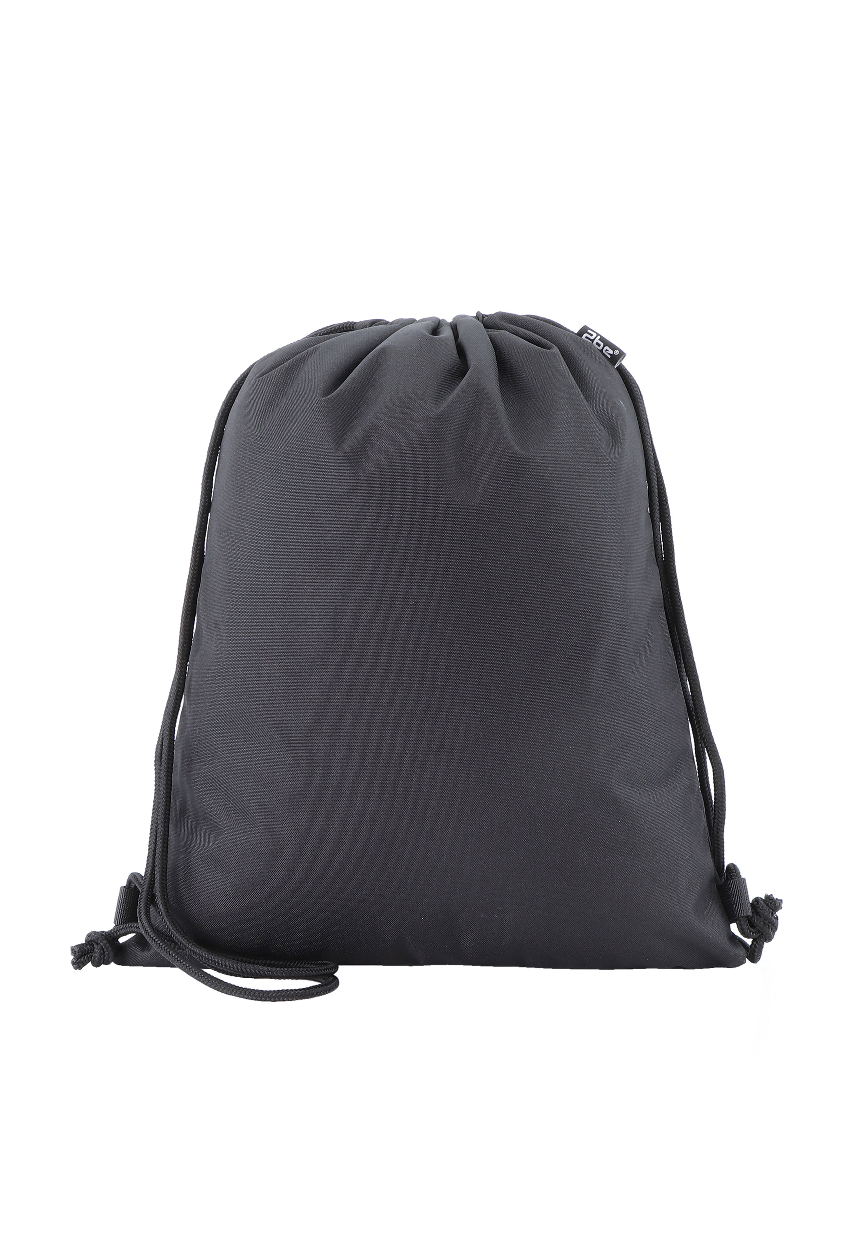 2be String Bag / Lightweight Backpack / Gym Bag Black