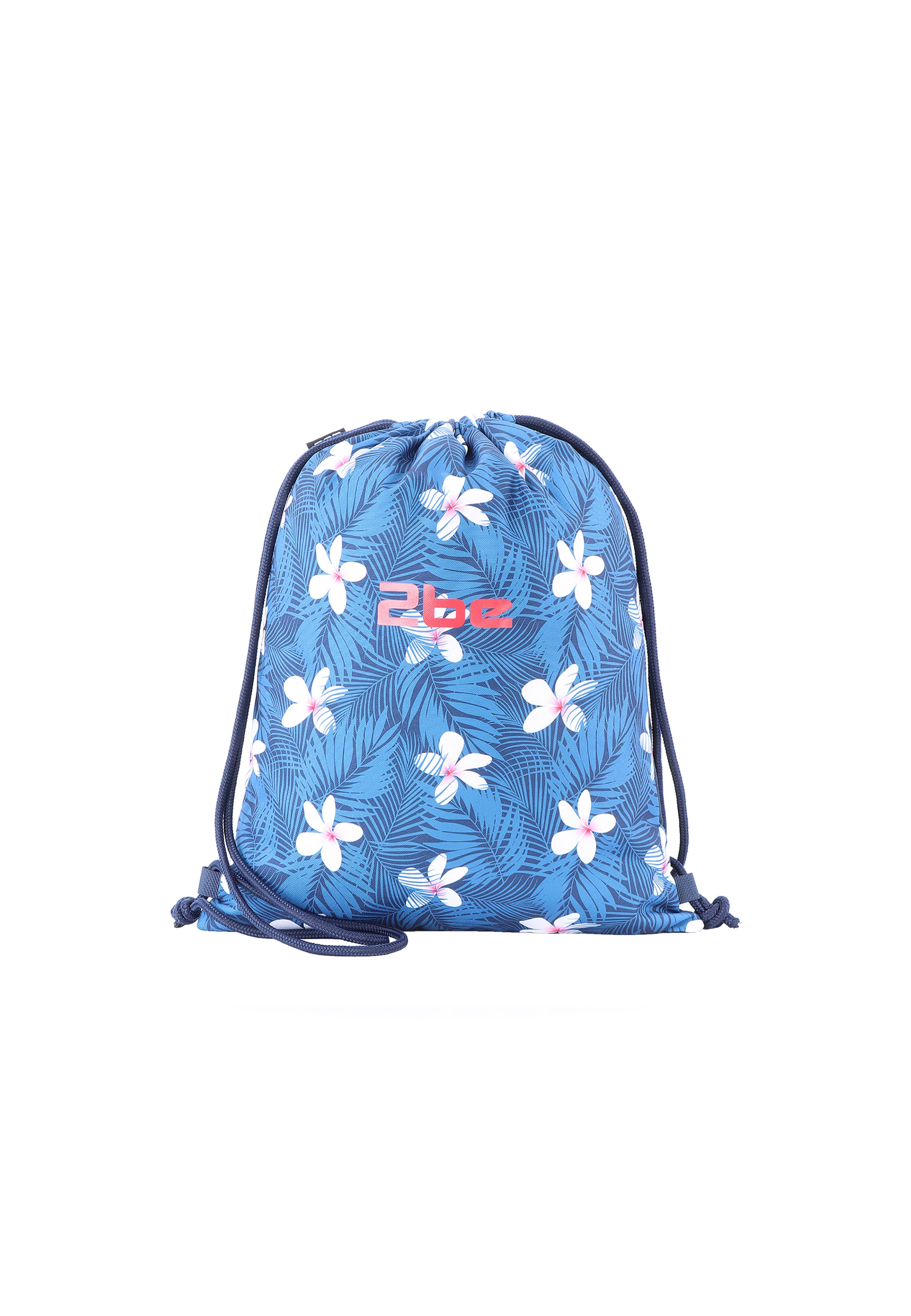 2be String Bag / Lightweight Backpack / Gym Bag Blue