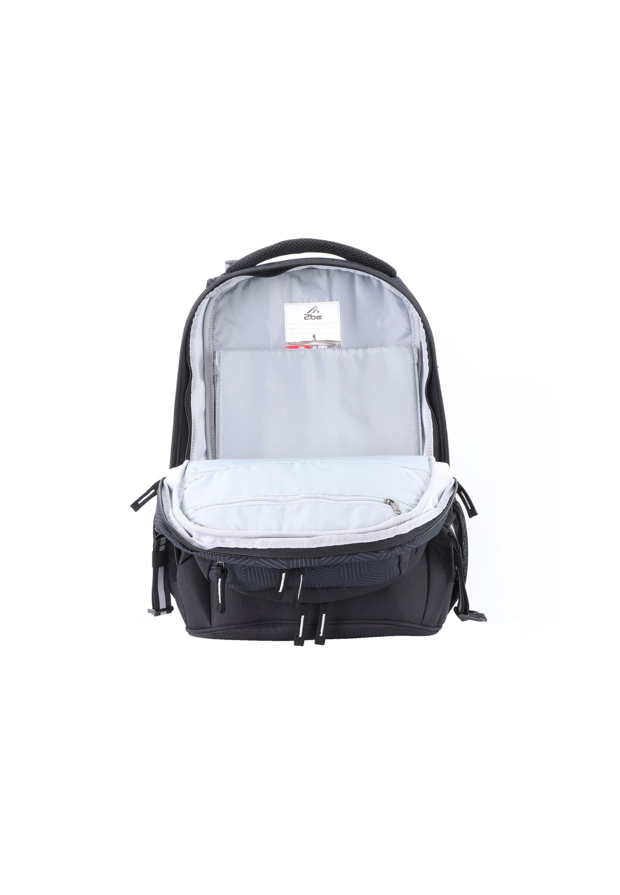 2be Schoolbag / Laptop Backpack / With Gym Bag and Pencil Case Black/Grey