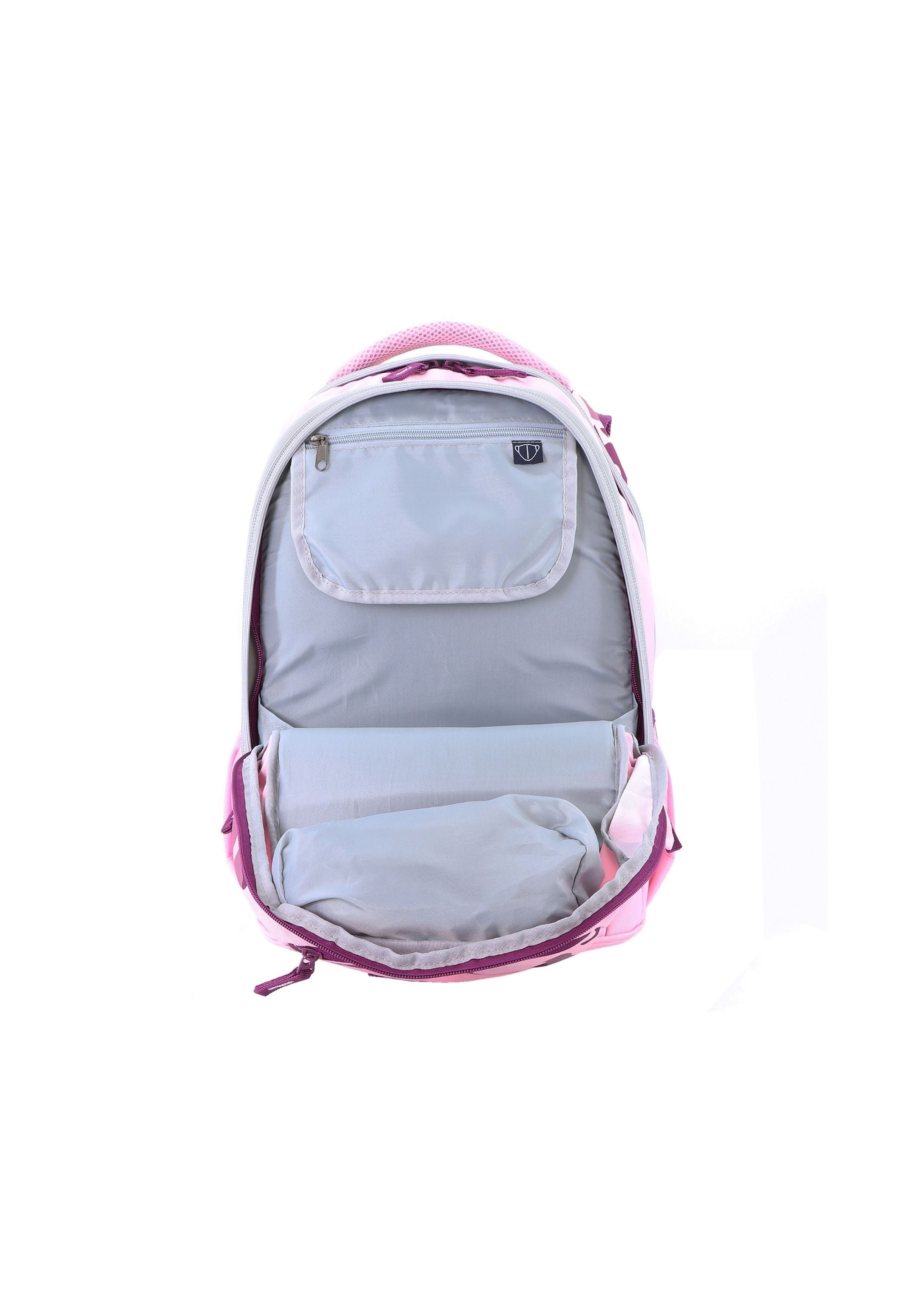 2be Schoolbag / Laptop Backpack / With Gym Bag and Pencil Case Pink Burgundy