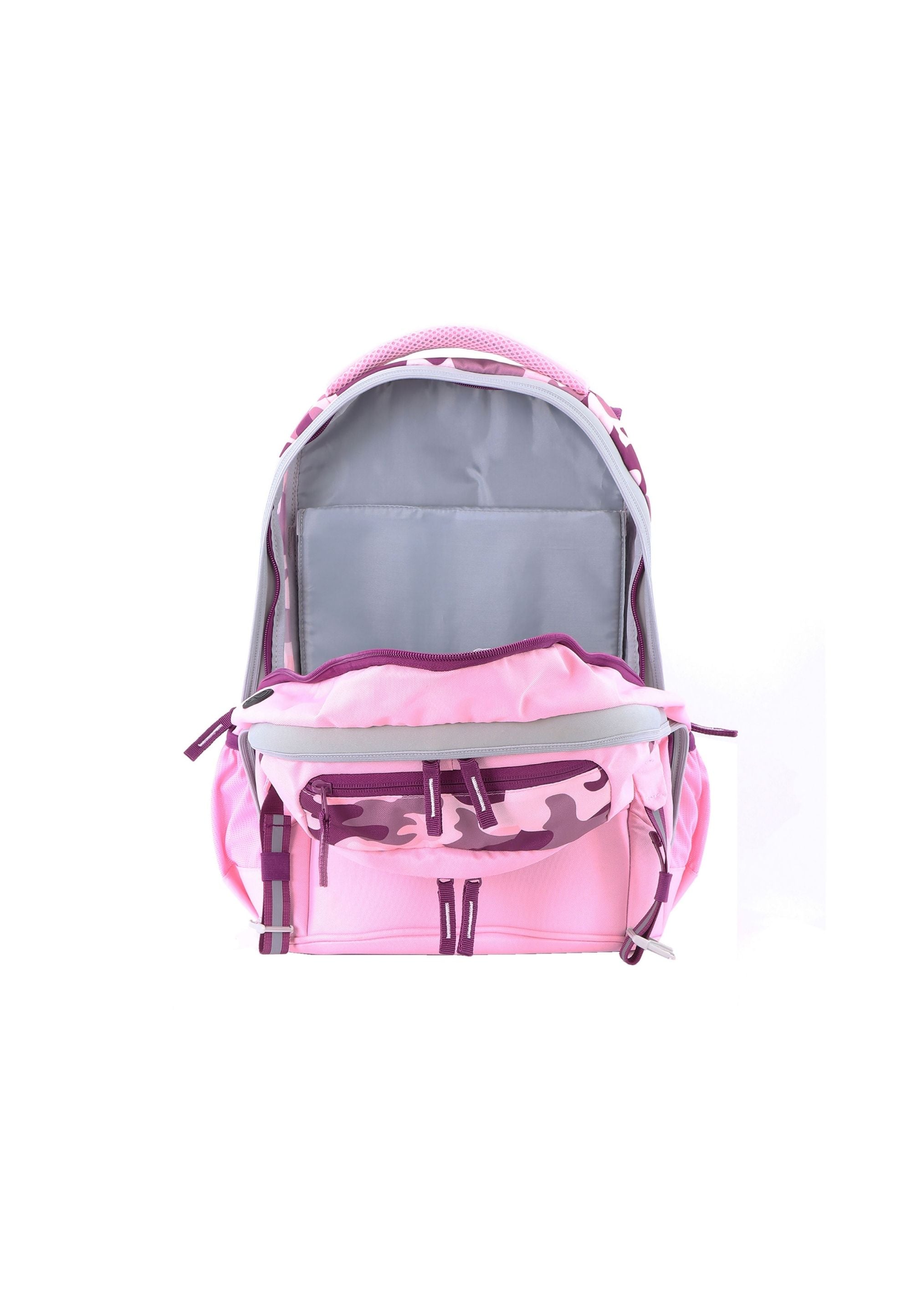 2be Schoolbag / Laptop Backpack / With Gym Bag and Pencil Case Pink Burgundy