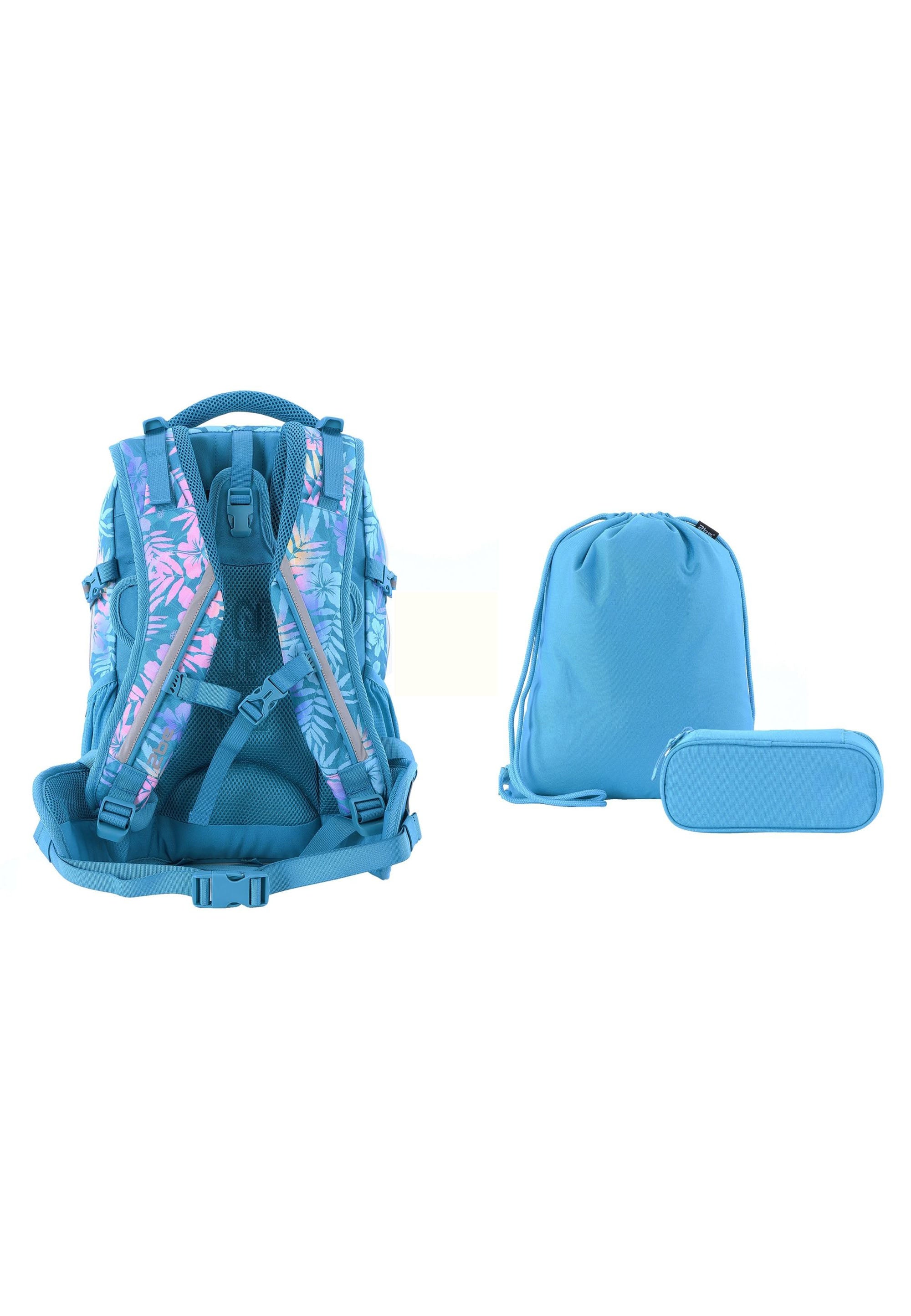 2be Schoolbag / Laptop Backpack / With Gym Bag and Pencil Case Turquoise