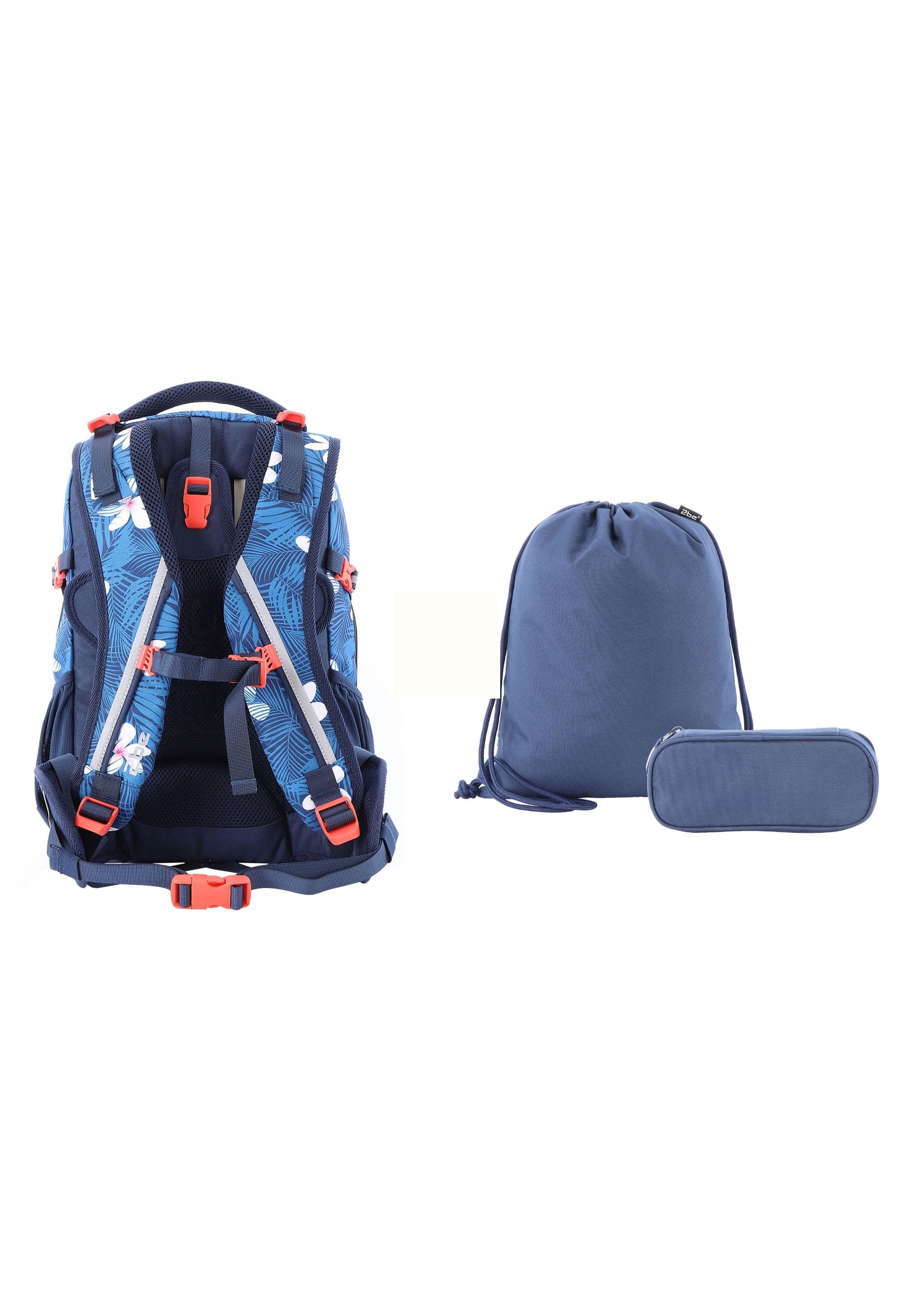 2be Schoolbag / Laptop Backpack / With Gym Bag and Pencil Case Royal Blue