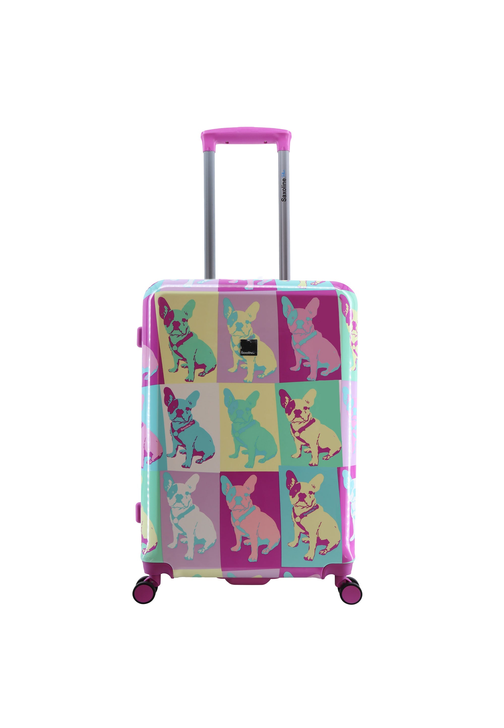 Saxoline Blue Bulldog Emotion Hard Suitcase Set / Luggage Set / Trolley Set - 55/67/77 cm (S/M/L)