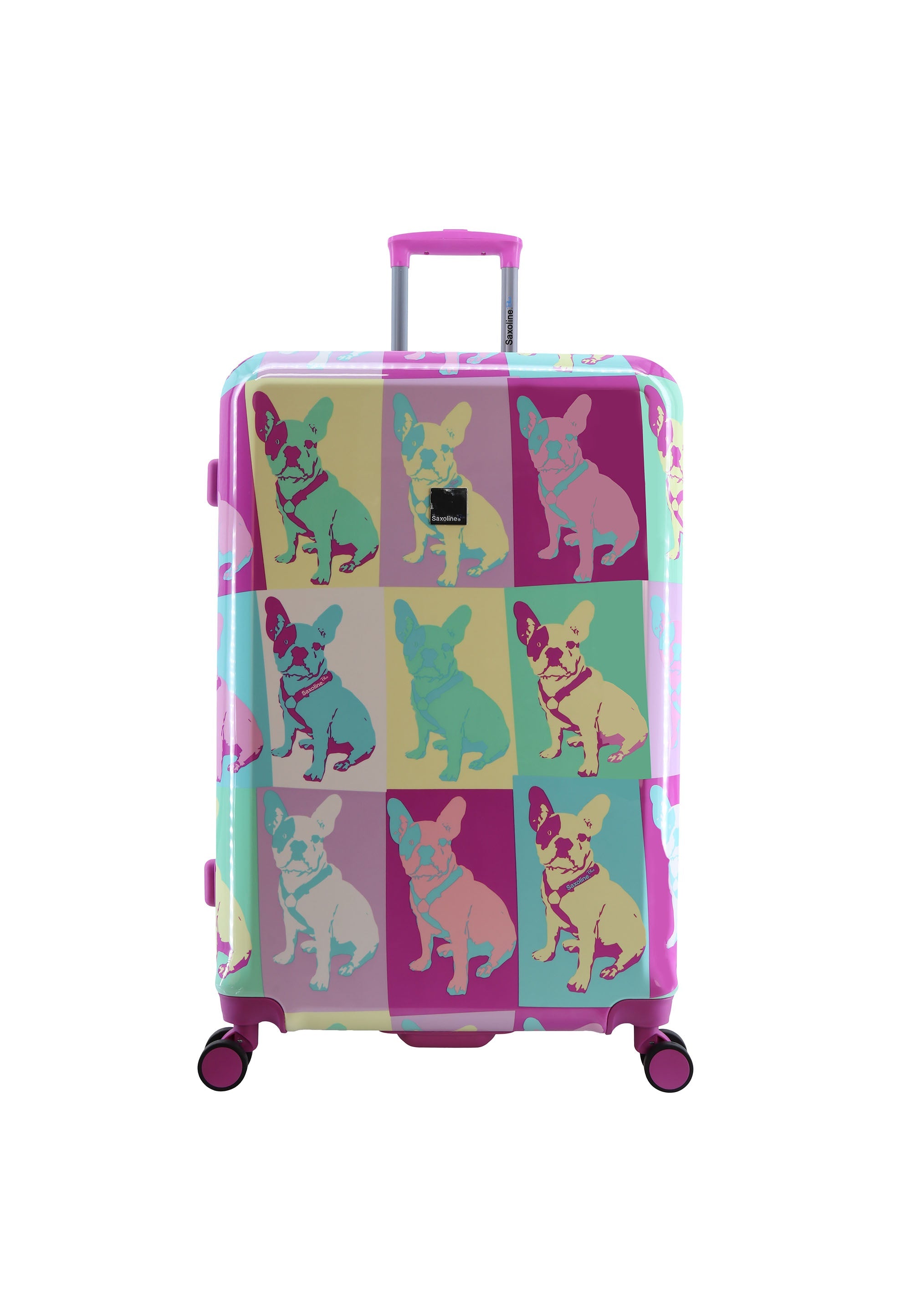 Saxoline Blue Bulldog Emotion Hard Suitcase Set / Luggage Set / Trolley Set - 55/67/77 cm (S/M/L)