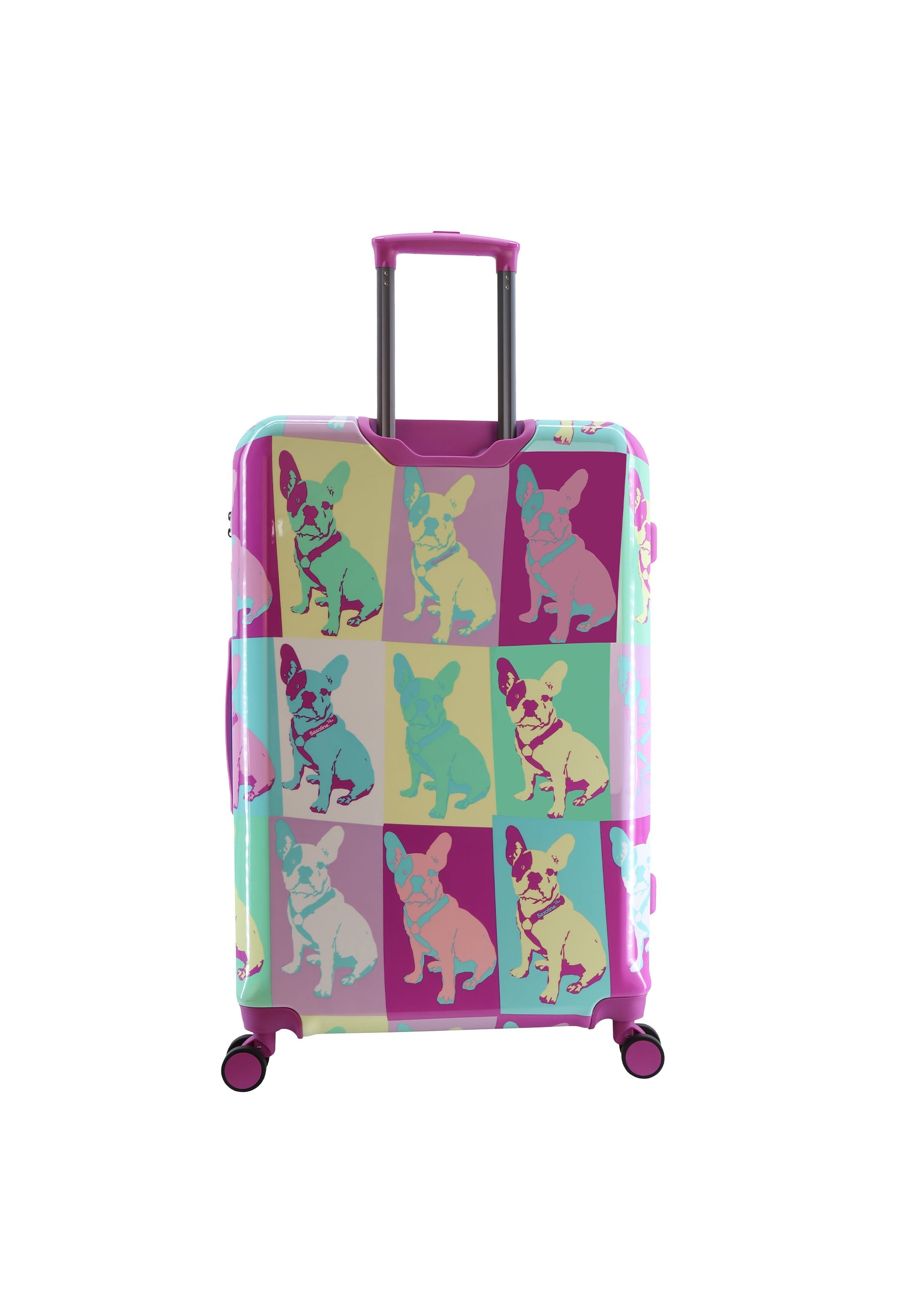 Saxoline Blue Bulldog Emotion Hard Suitcase Set / Luggage Set / Trolley Set - 55/67/77 cm (S/M/L)