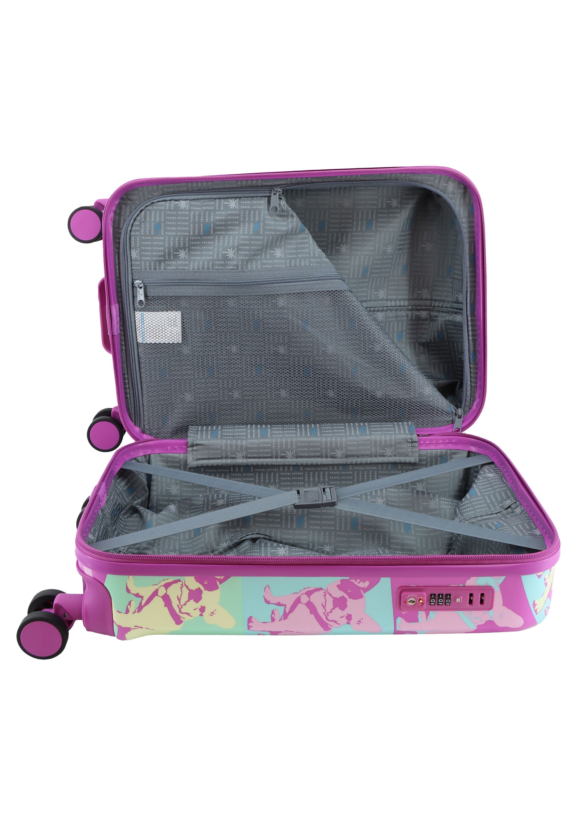 Saxoline Blue Bulldog Emotion Handluggage Hard Suitcase / Luggage / Trolley - 55 cm (Small)