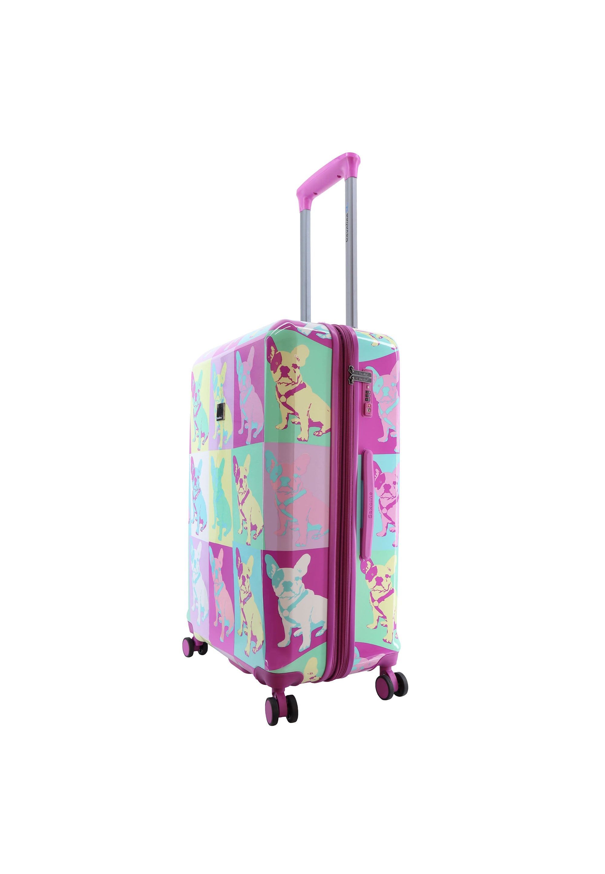 Saxoline Blue Bulldog Emotion Hard Suitcase / Luggage / Trolley - 67 cm (Medium)
