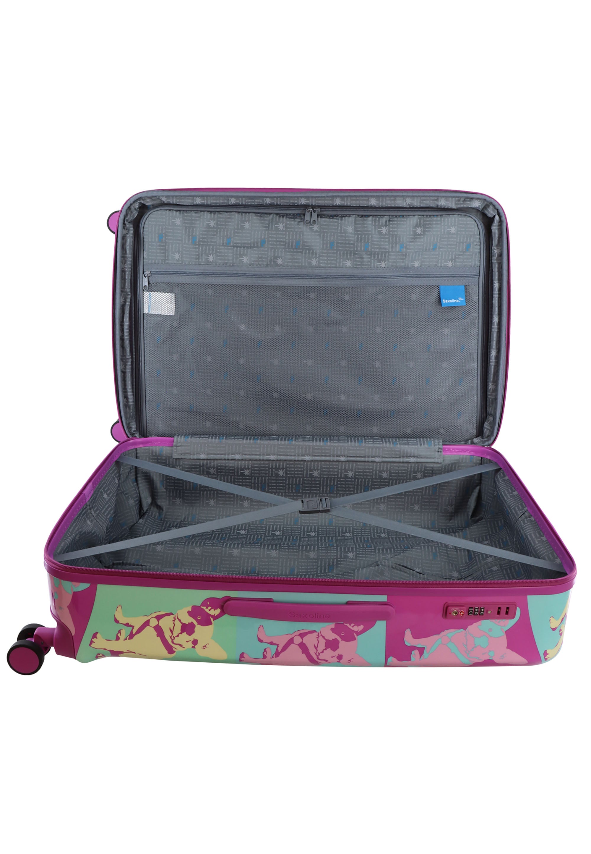 Saxoline Blue Bulldog Emotion Hard Suitcase / Luggage / Trolley - 77 cm (Large)