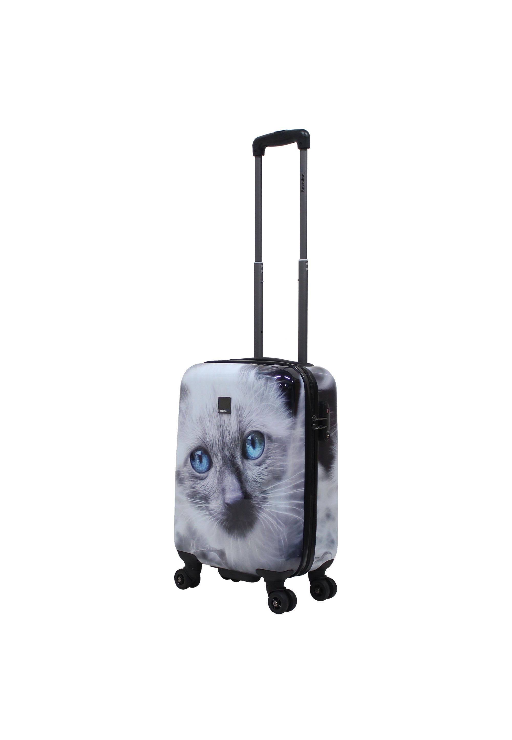 Saxoline White Cat Handluggage HardSuitcase / Trolley / Travel Suitcase - 54 cm - (Small)