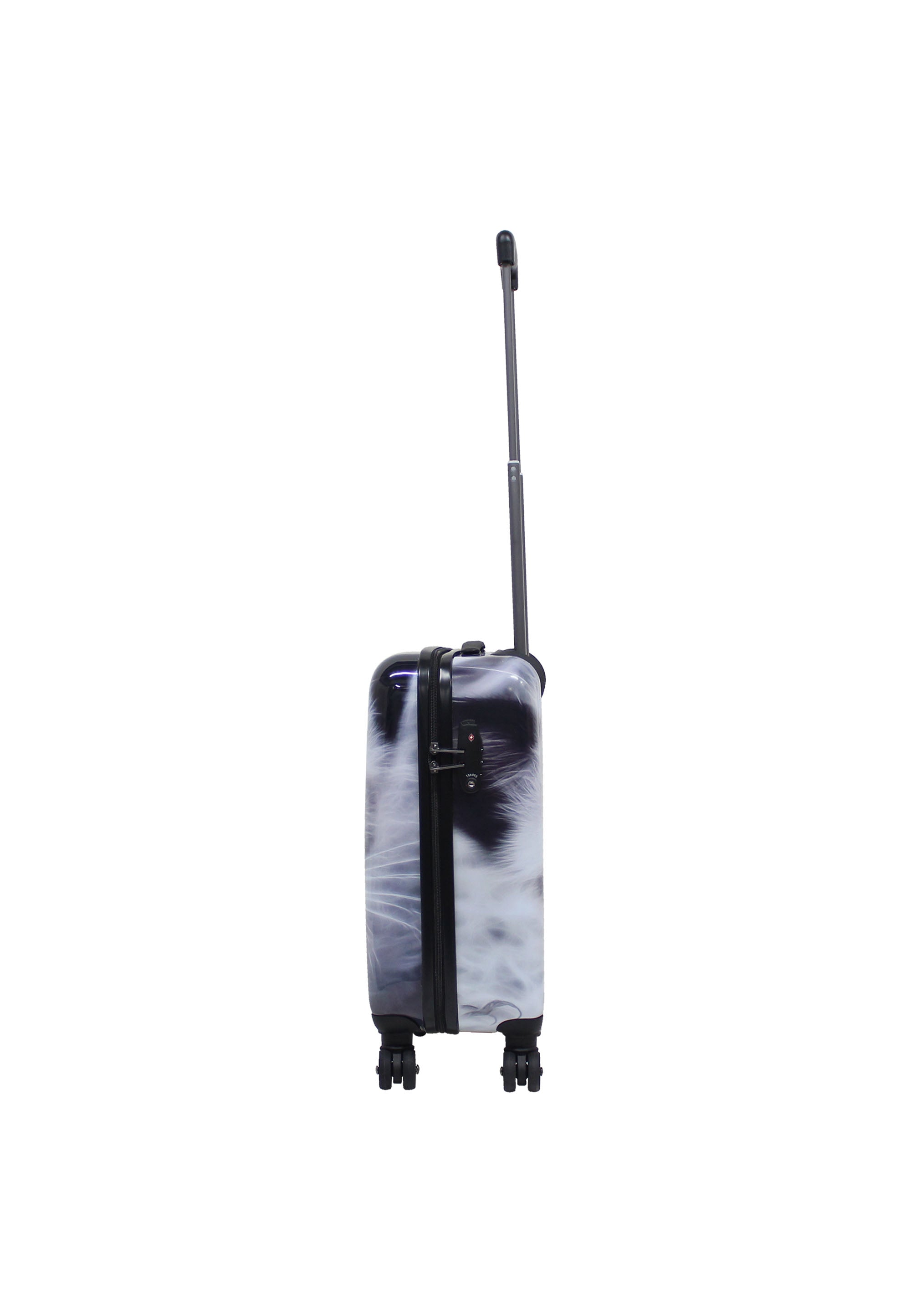 Saxoline White Cat Handluggage HardSuitcase / Trolley / Travel Suitcase - 54 cm - (Small)