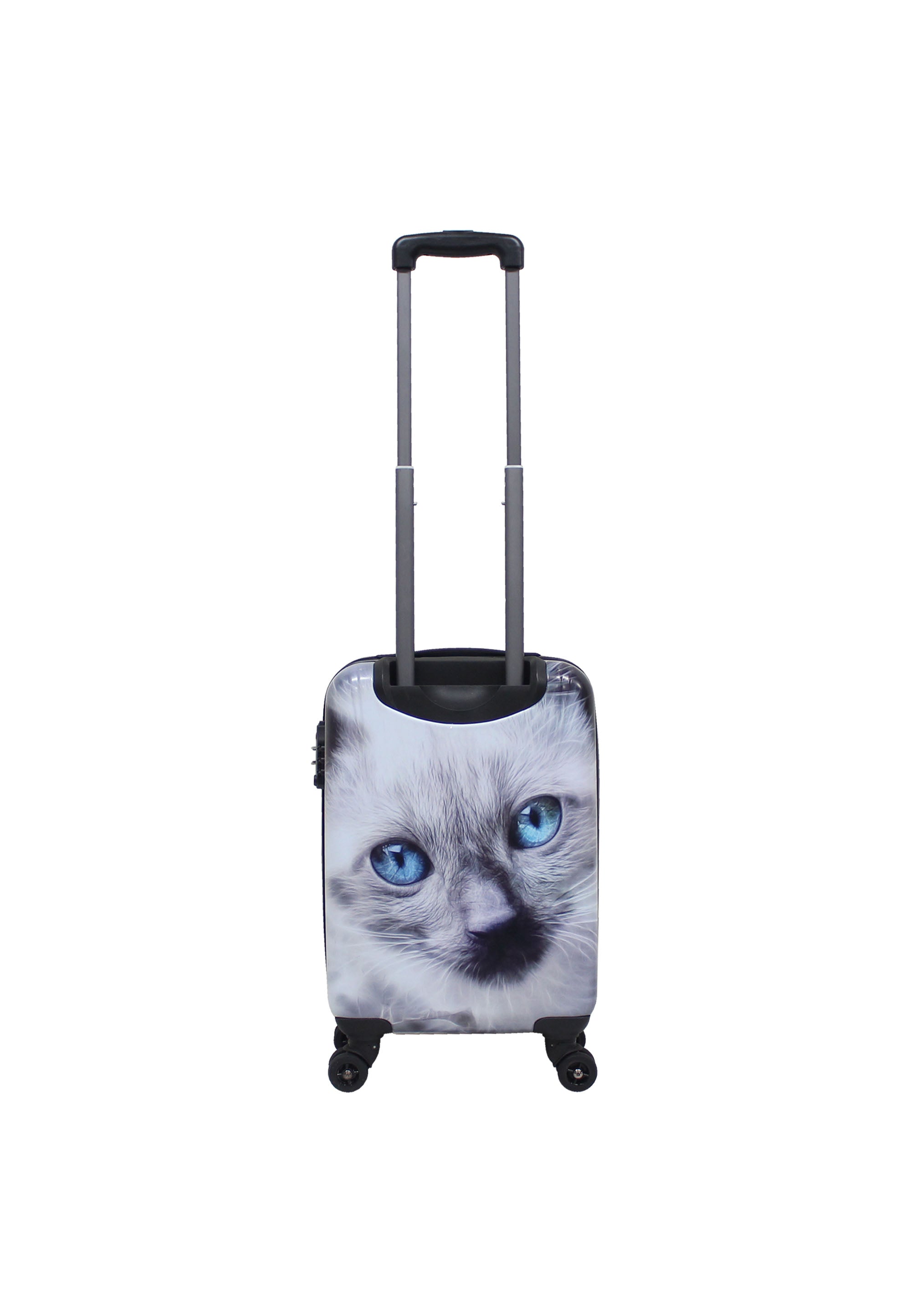 Saxoline White Cat Handluggage HardSuitcase / Trolley / Travel Suitcase - 54 cm - (Small)