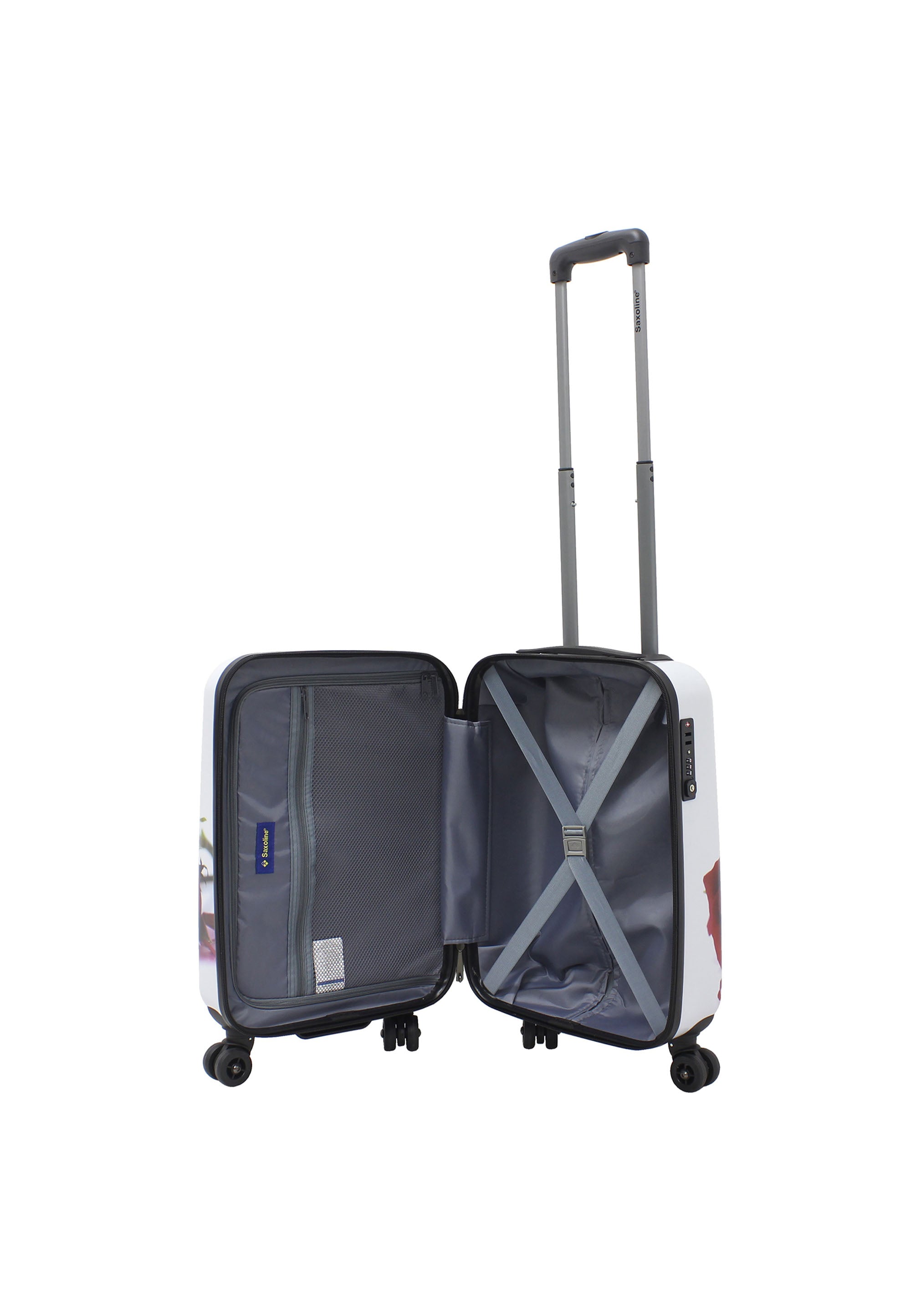 Saxoline Red Roses Handluggage HardSuitcase / Trolley / Travel Suitcase - 54 cm - (Small)