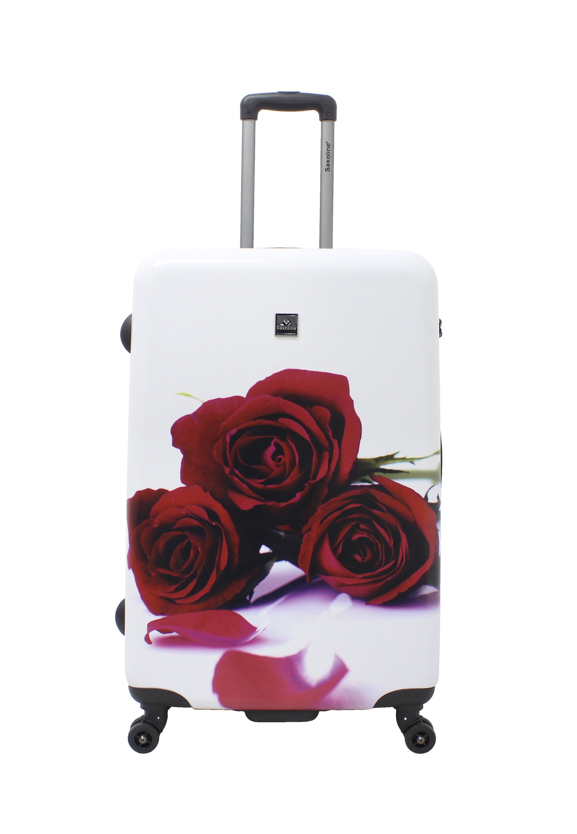 Saxoline Red Roses Hard Suitcase / Trolley / Luggage - 67 cm - (Medium)
