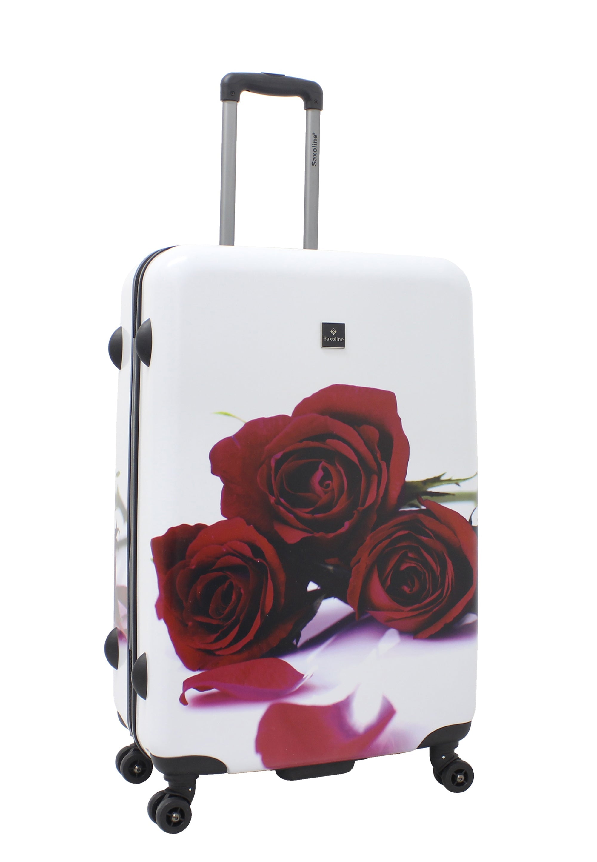 Saxoline Red Roses Hard Suitcase / Trolley / Luggage - 78 cm - (Large)