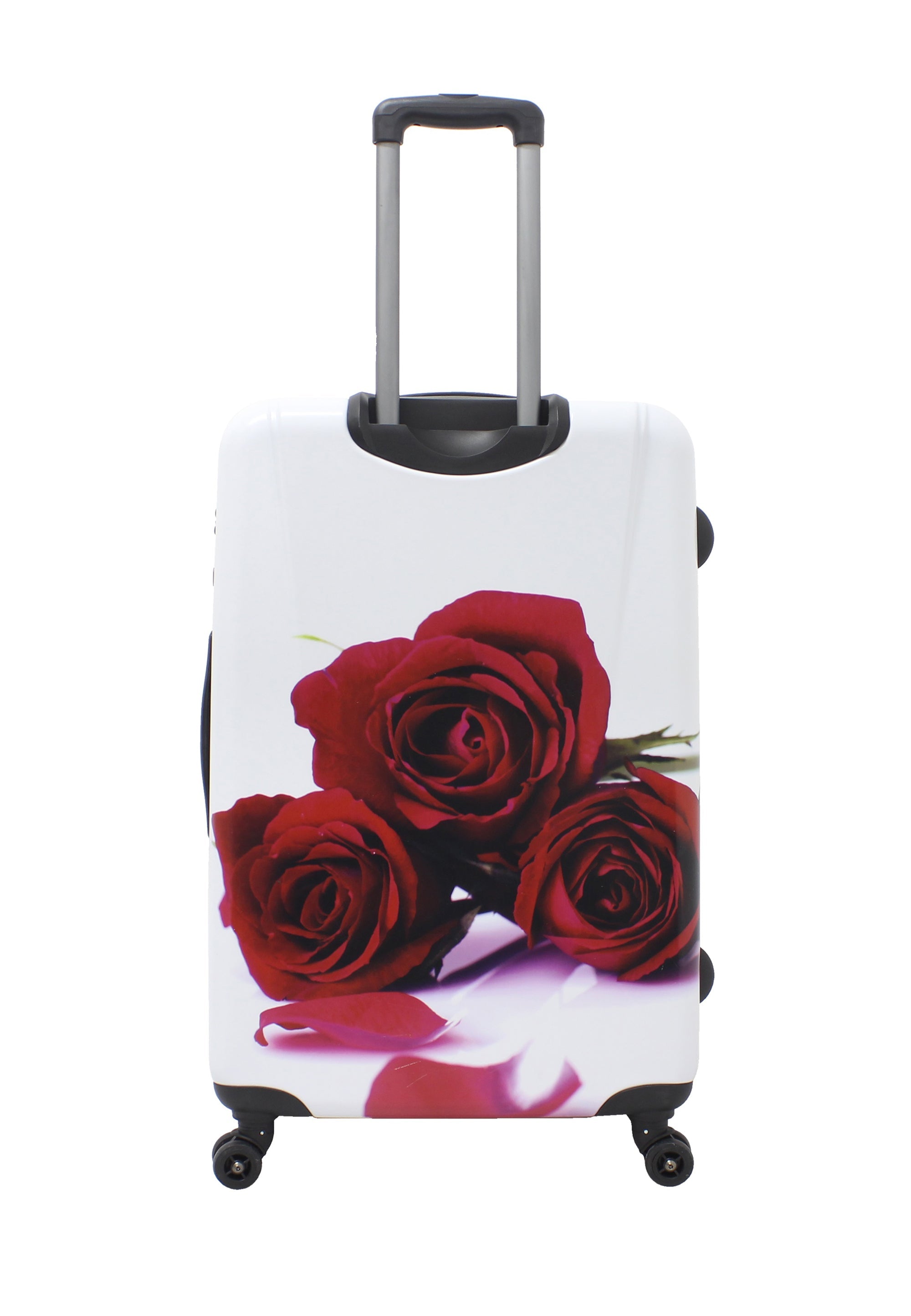 Saxoline Red Roses Hard Suitcase / Trolley / Luggage - 67 cm - (Medium)