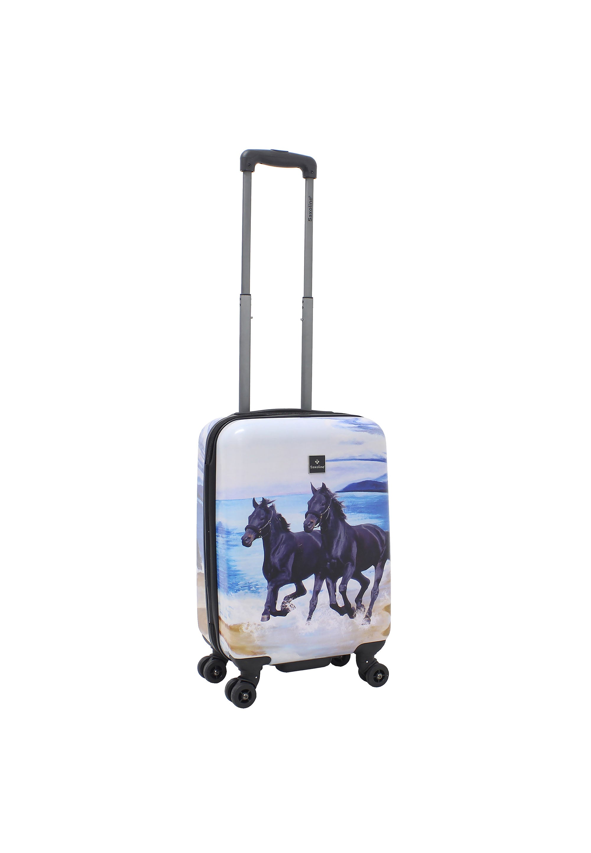 Saxoline Black Horse Handluggage HardSuitcase / Trolley / Travel Suitcase - 54 cm - (Small)